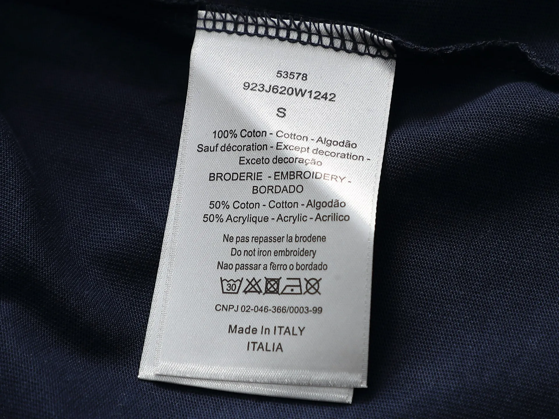 DIOR CD 47 Logo ， Retro Same Style T Versatile : White Black Size：XS~L
