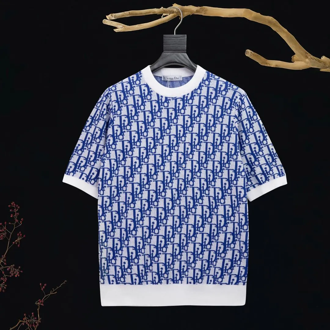 ✈️ Blue Oblique Dior Oblique 。 Blue White ， ， ， 。 Blue White Oblique 、 100% Same Style！ Sizes:XS-S-M-L