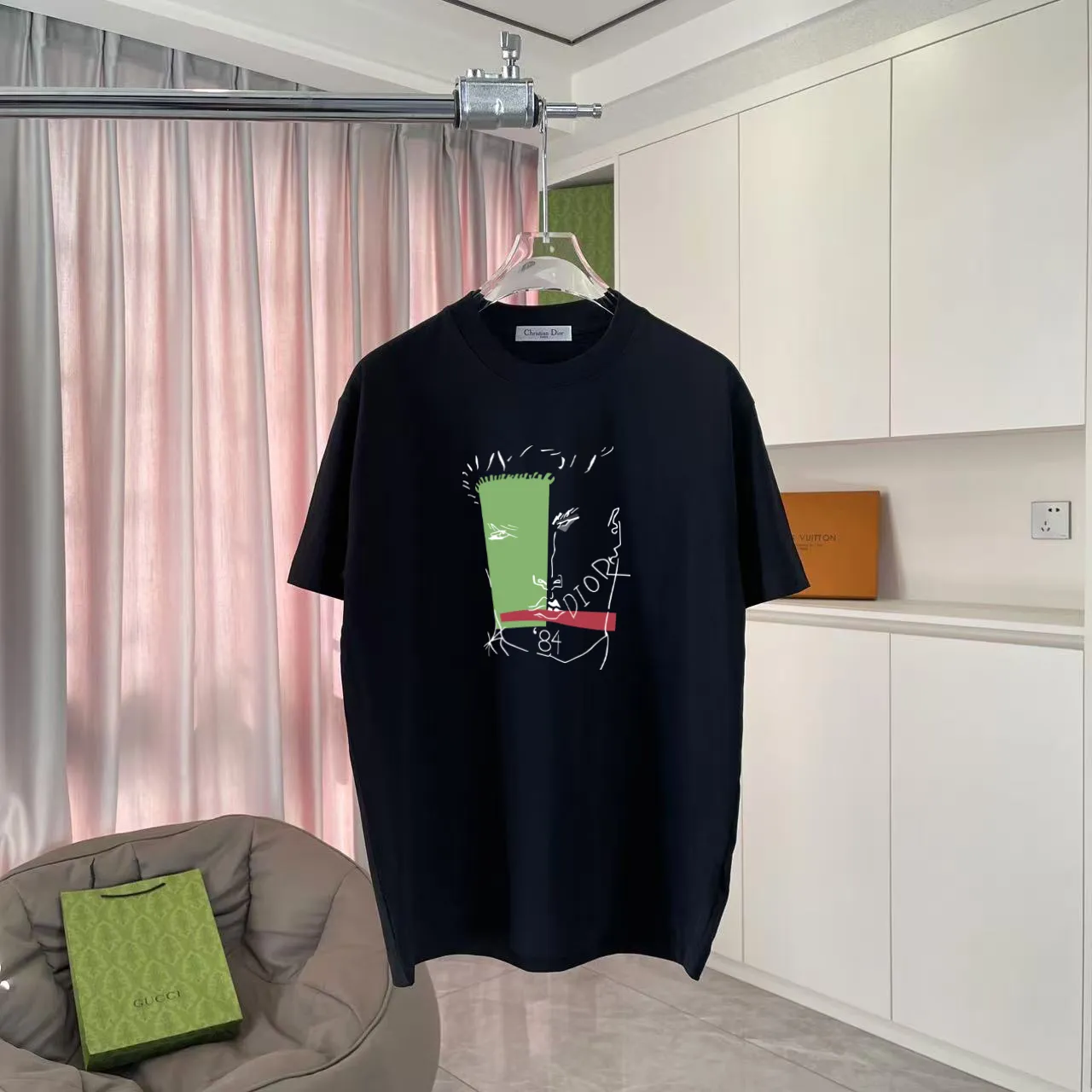 Dio 2025 New Arrival logo T g Same Style ：Black White Pink Blue Size: S M L XL XXL ​