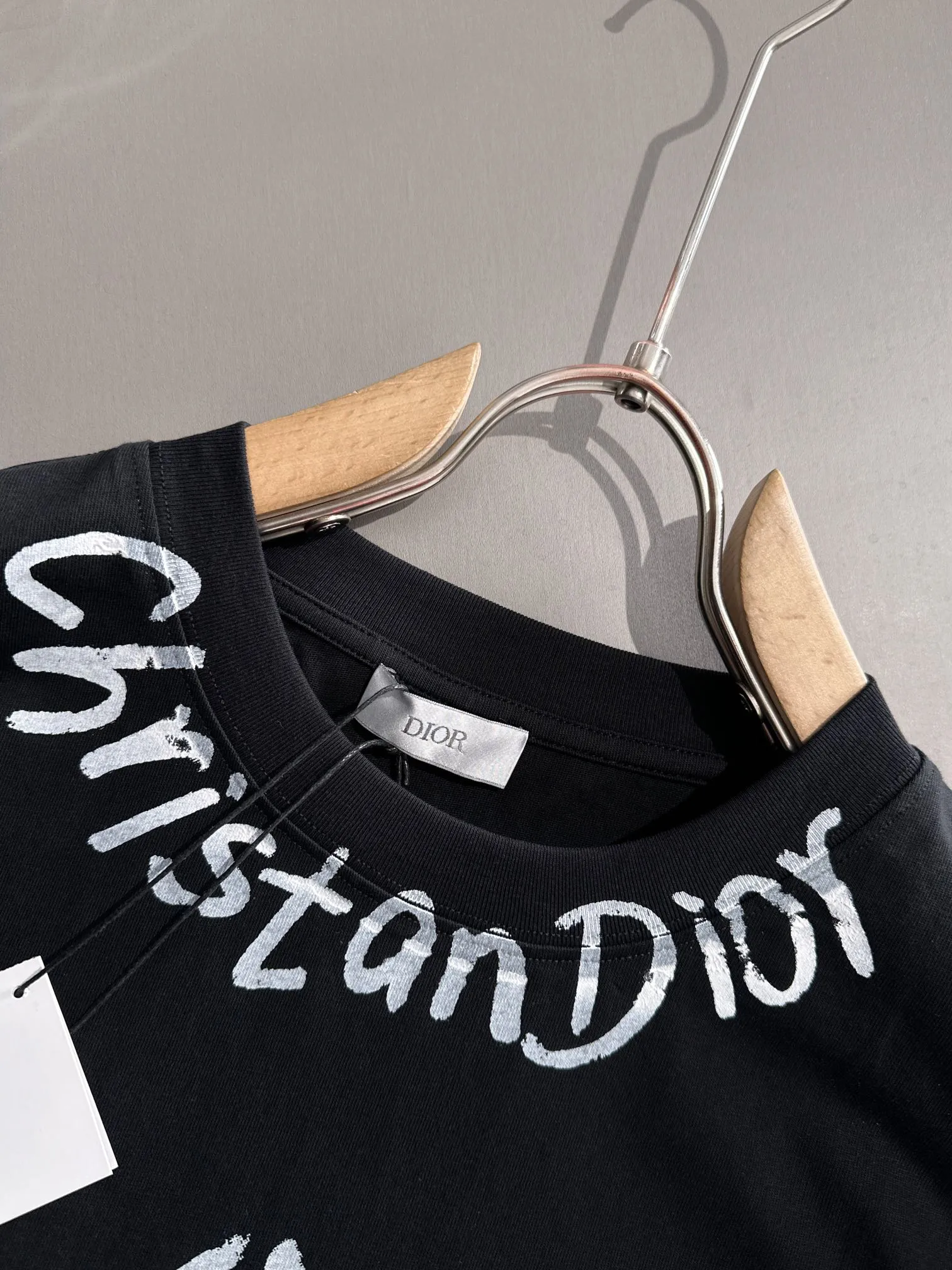 （ ） Dior 2025New Arrival logo Same Style t 100％ 32 ：Black Size：XS S M L