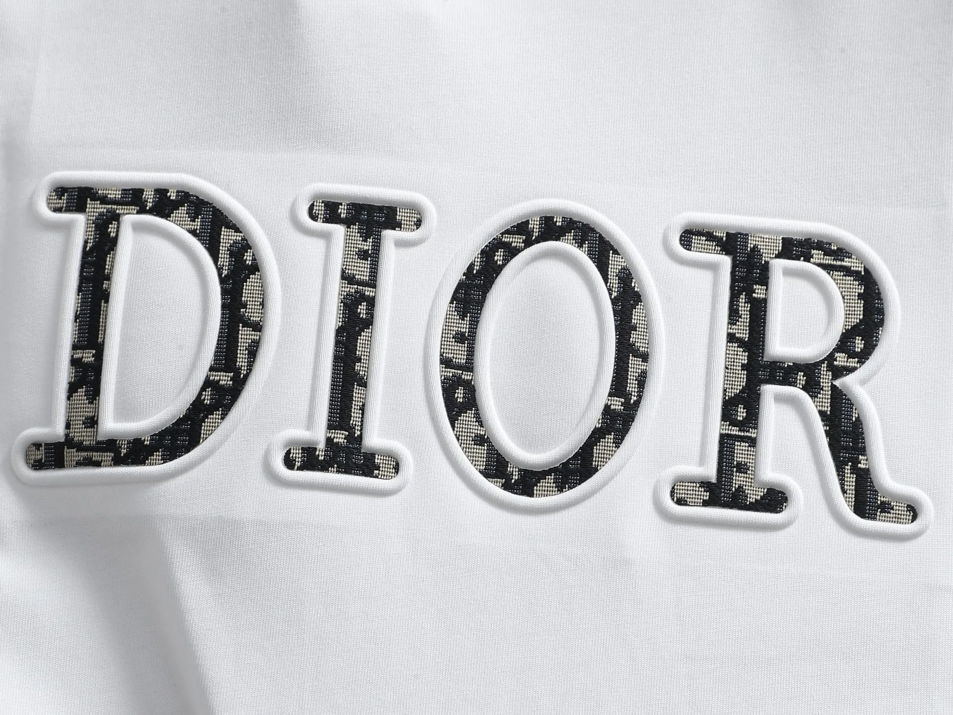 DIOR CD Logo ， Retro Same Style T Versatile : White Black Size：XS~L