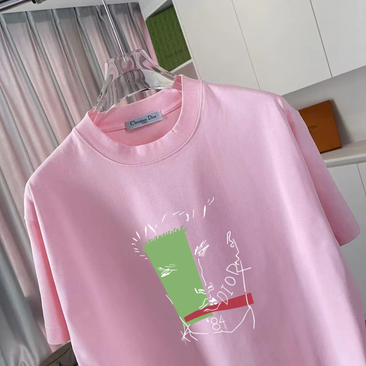 Dio 2025 New Arrival logo T g Same Style ：Black White Pink Blue Size: S M L XL XXL ​