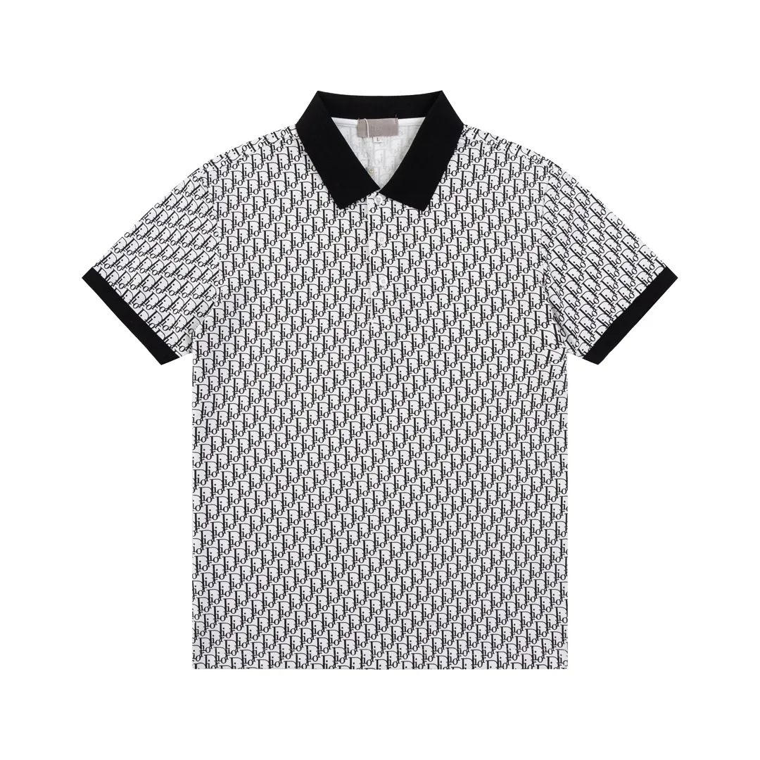 Dior Classic CD Logo ， Retro Same Style Polo Versatile : White Size：M-3XL
