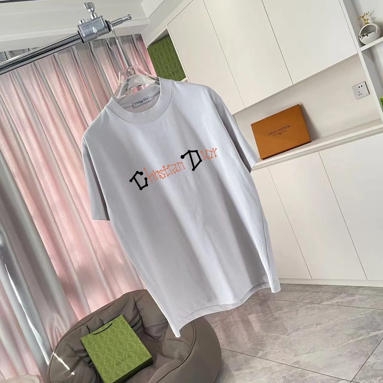 Dio 2026 New Arrival logo T g Same Style ：Black White Purple Gray Size: S M L XL XXL