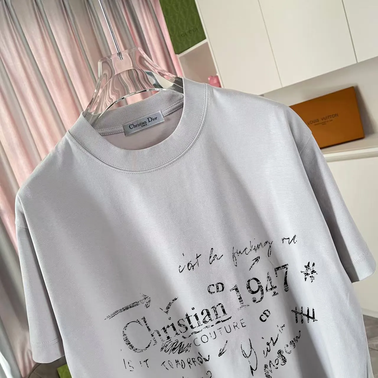 Dio* 2025 New Arrival logo T g Same Style ：Black White Green Gray Size: S M L XL XXL ​