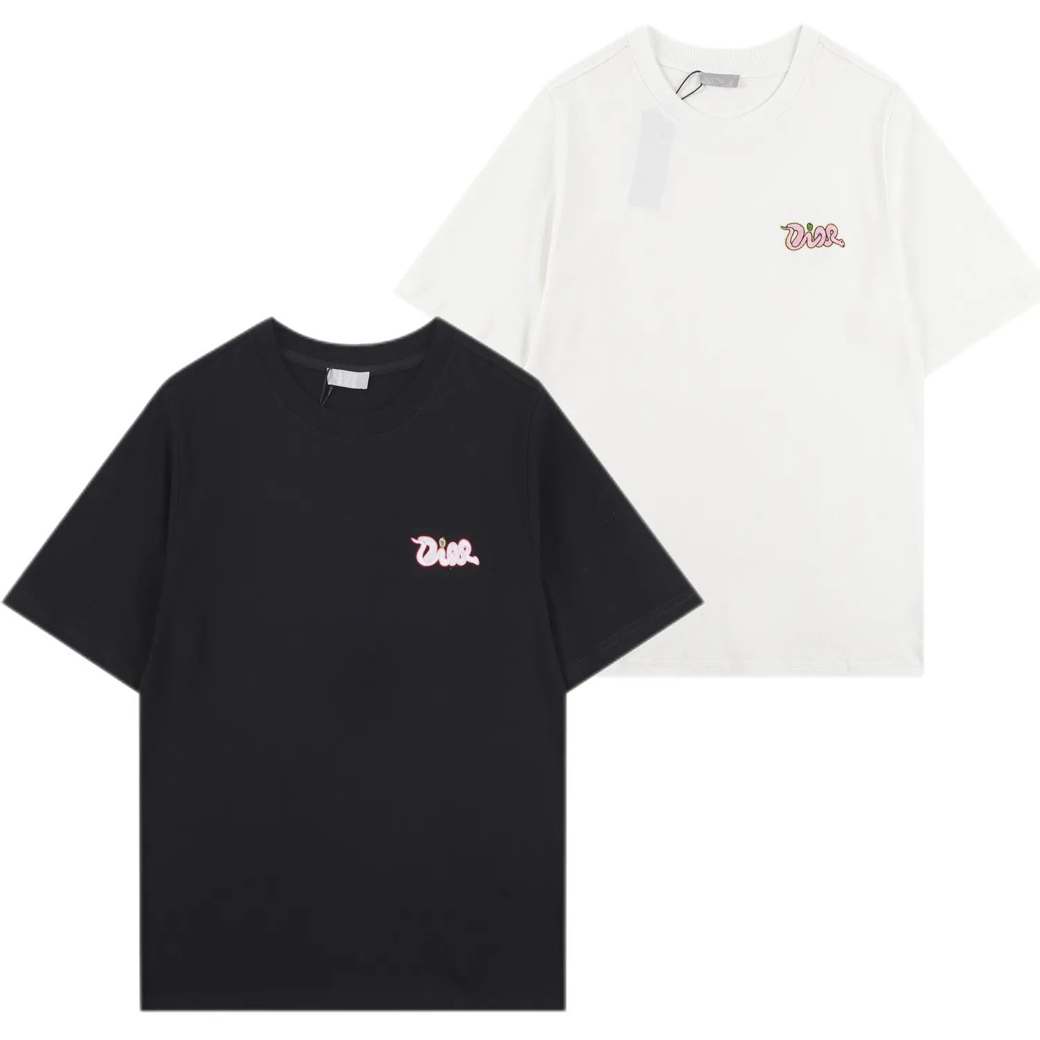 DIOR 2025SS New Arrival T 3D logo 💯 ：Black White Size：S-XL