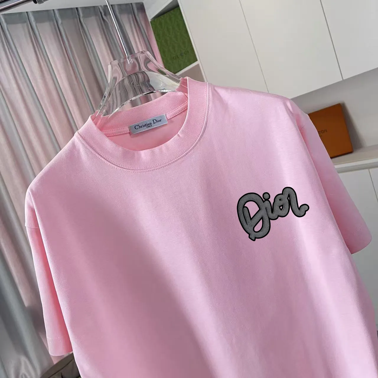 Dio 2025 New Arrival logo T g Same Style ：Black White Pink Blue Size: S M L XL XXL ​