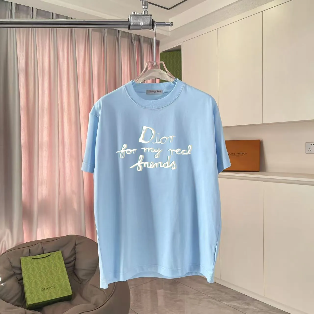 Dio 2025 New Arrival logo T g Same Style ：Black White Pink Blue Gray Size: S M L XL XXL ​