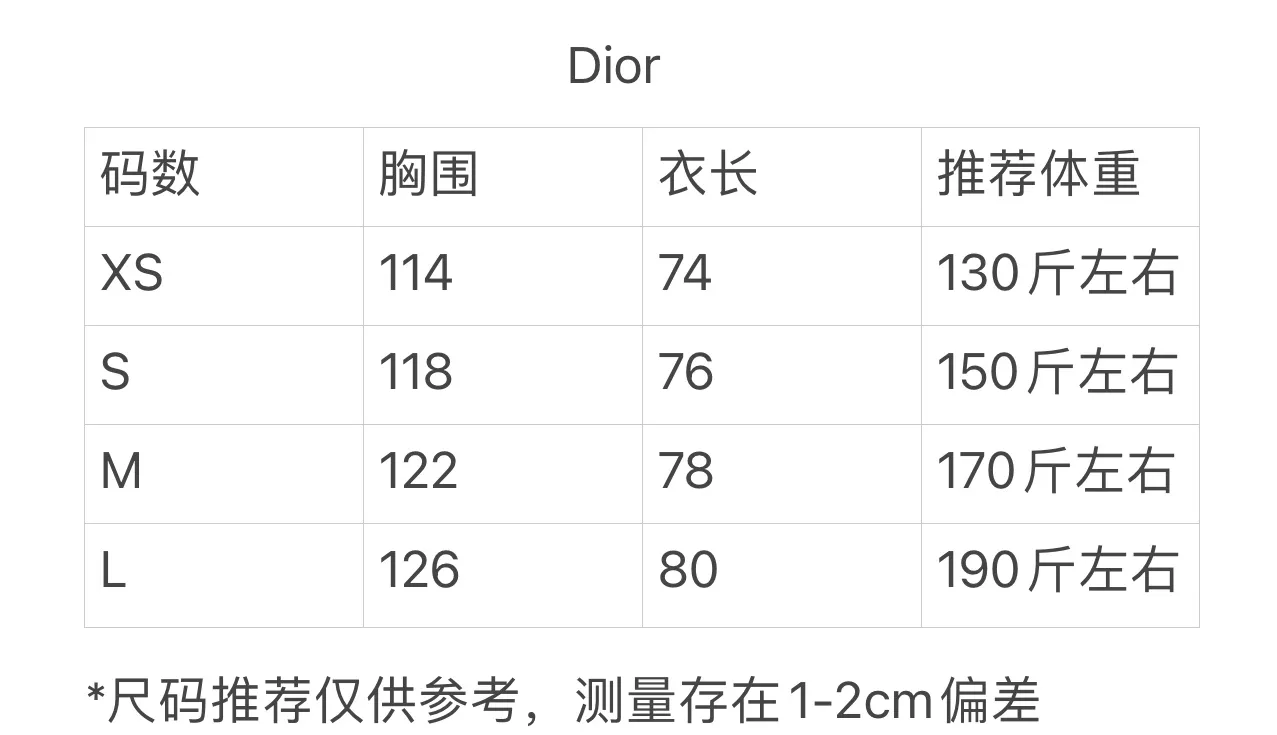 Dior 25ss Dior New Arrival Size：xs-l