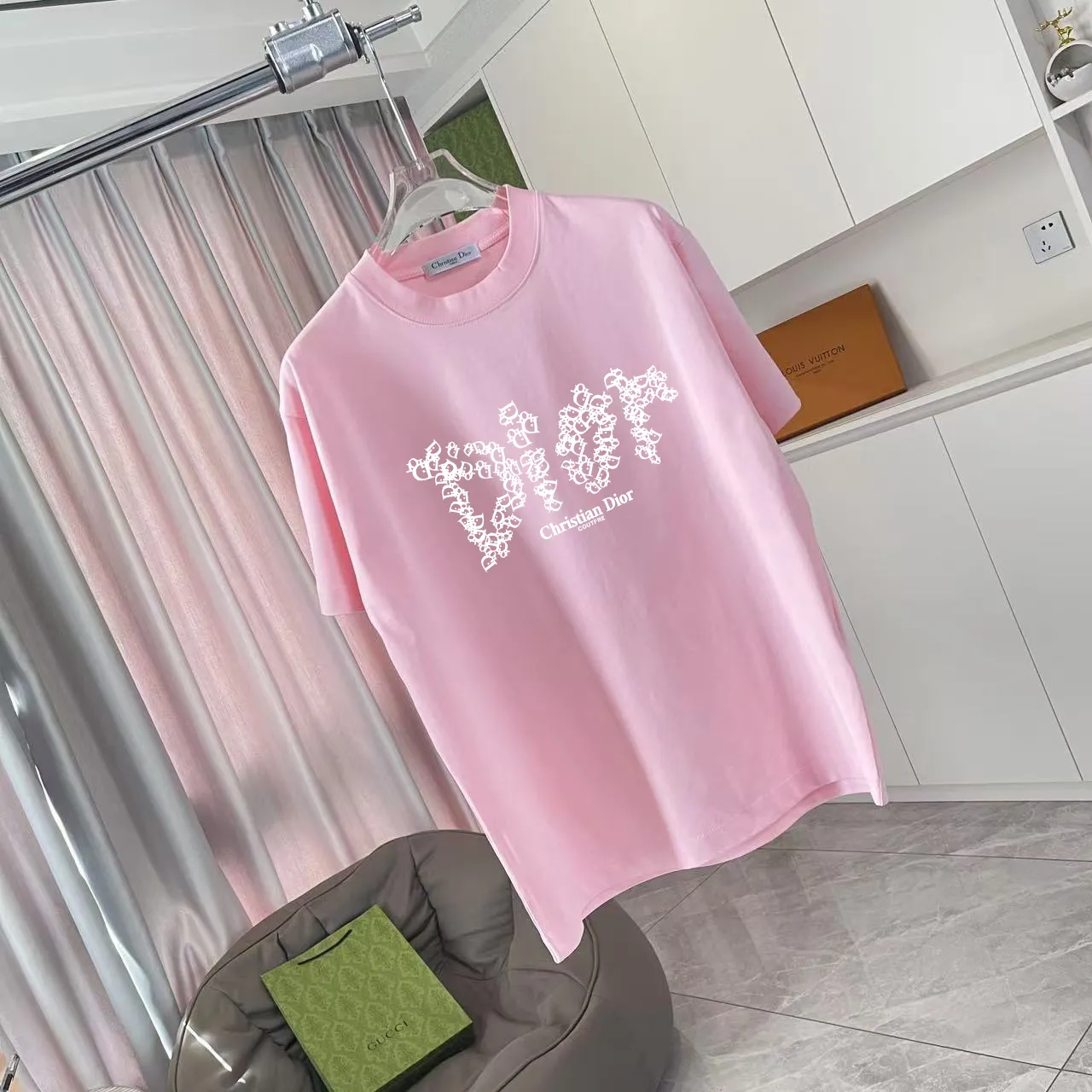 Dio 2025 New Arrival logo T g Same Style ：Black White Pink Blue Size: S M L XL XXL ​