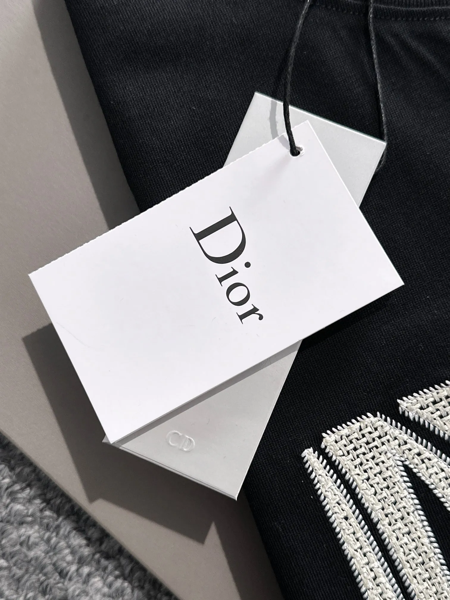 （ ） Dior 2025New Arrival logo Same Style t 100％ 32 ：Black Size：XS S M L