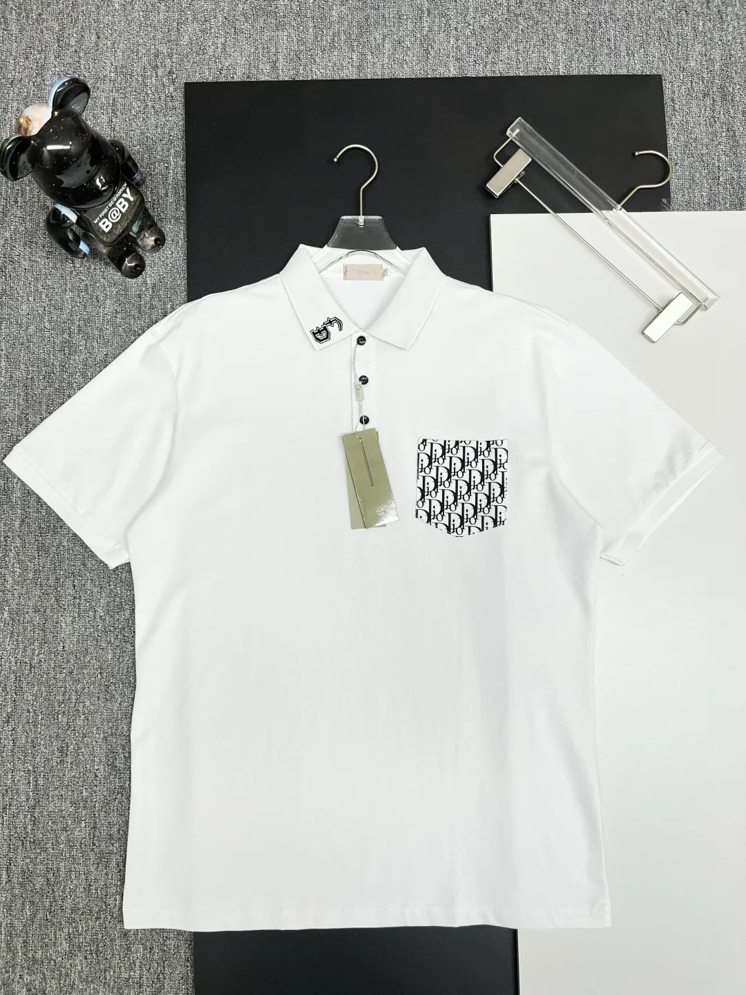 DIOR New Arrival Polo Same Style ， Factory New Arrival Versatile : Black White Gray Size：M-3XL