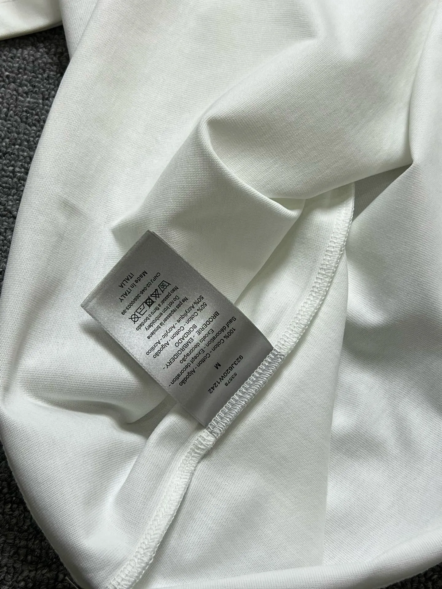 Dior LOGO ， Retro Same Style T Versatile : Black White