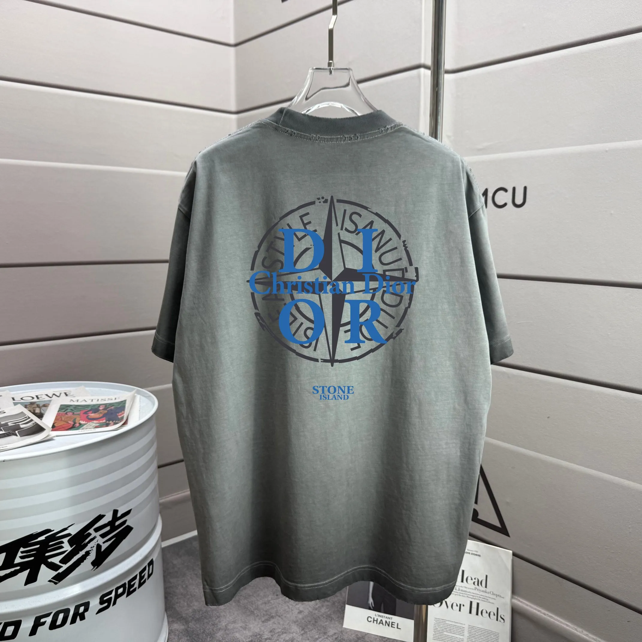 # 95 Dio *2026 New Arrival tee Same Style :Black White Khaki Size :S M L XL XXL Size： S （90-130 ） M （120-150 ） L （140-165 ） XL （160-180 ） XXL （180 ）