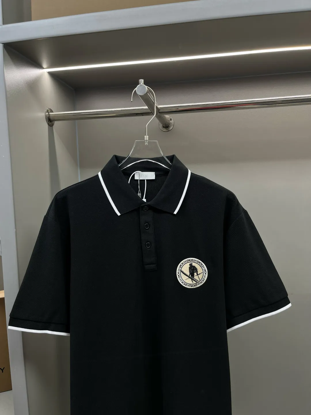 DIOR New Arrival Polo Same Style ， Factory New Arrival Versatile : Black White Size：S-XXL