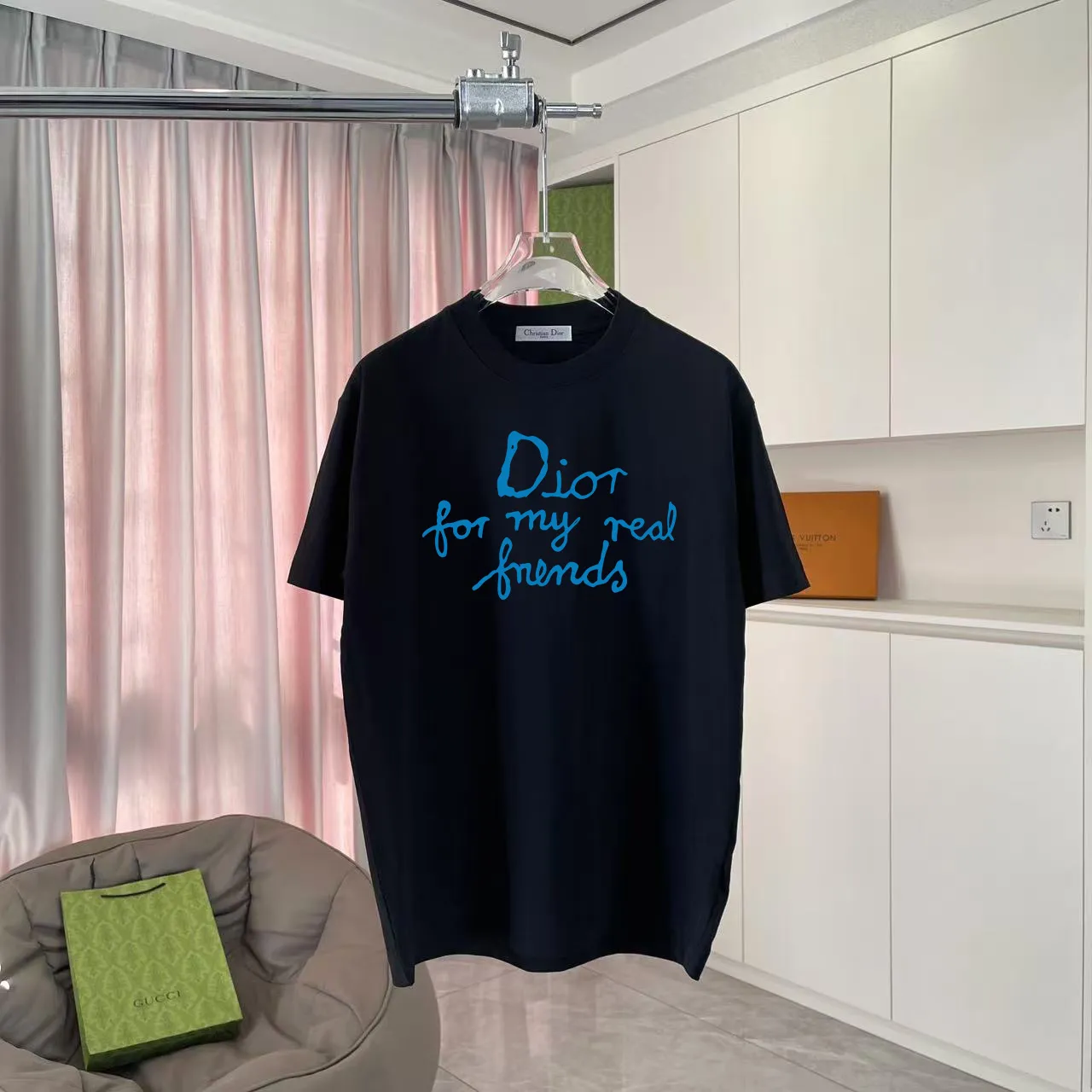 Dio* 2025 New Arrival logo T g Same Style ：Black White Pink Gray Size: S M L XL XXL ​