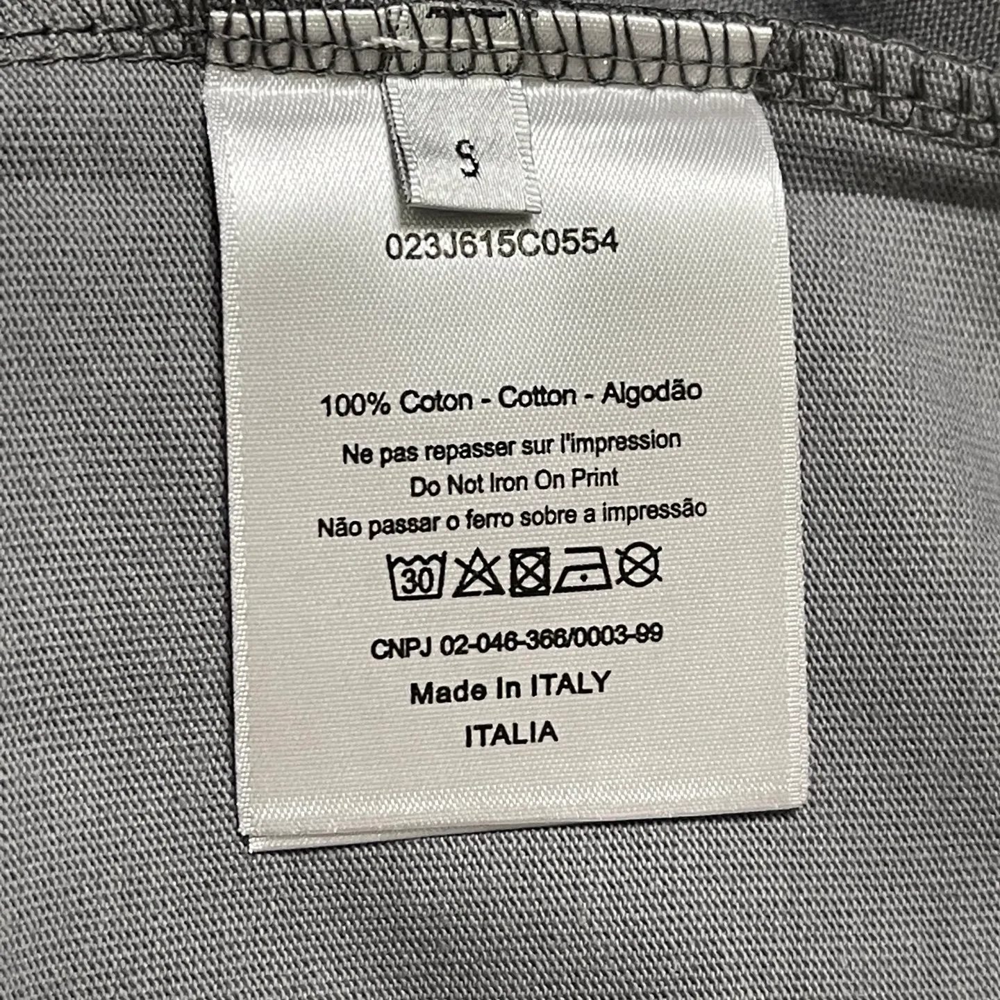 A 13 DIOR couture T 100% ( ) 1x 1 ( ) 1:1 1:1 ( ) Size：S-XL ： Dark Gray