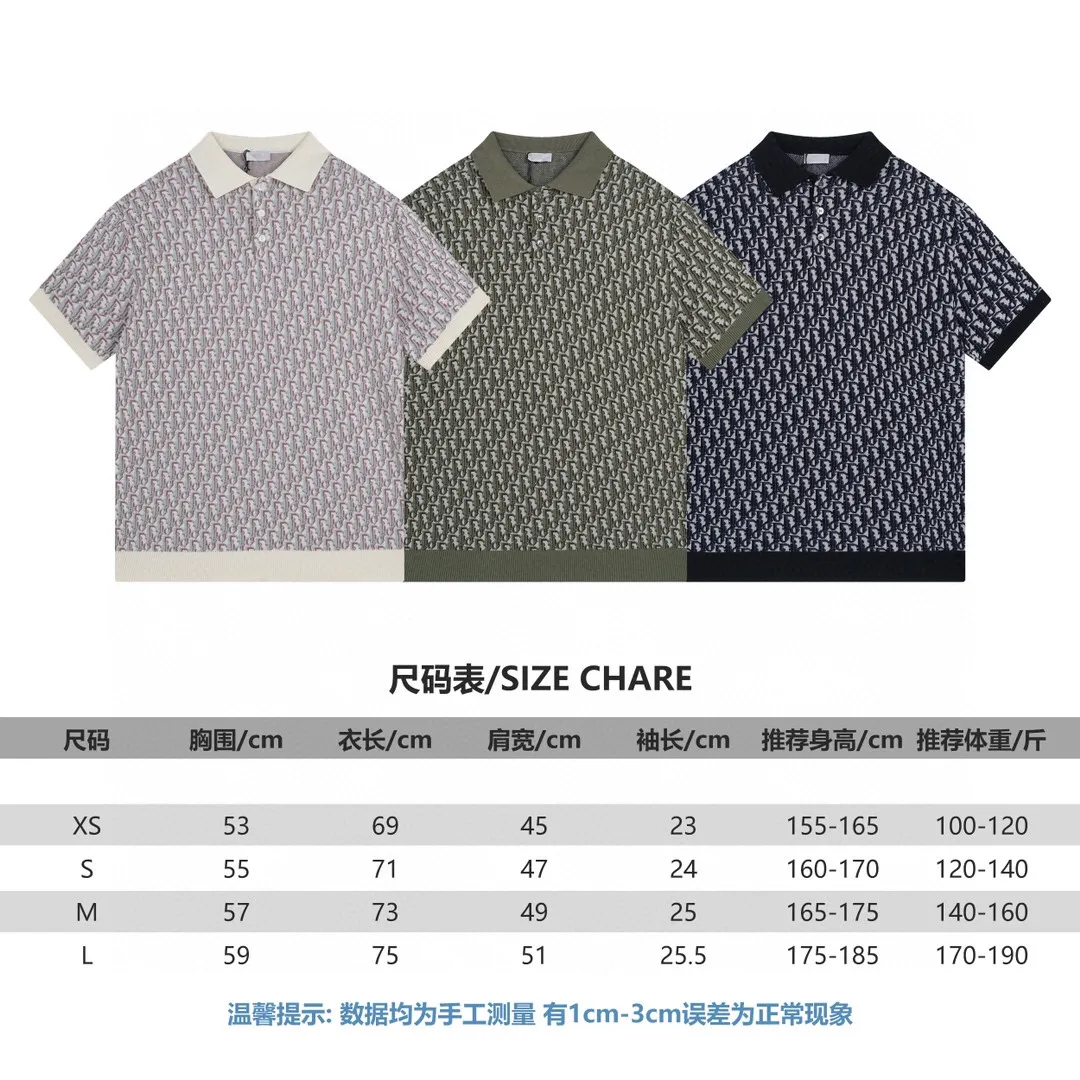 Quality DI*R CD 2024SS New Arrival POLO 。 Polo Classic Oblique 。 ， ， 。 ， 。 Same Style！ SIZE:XS-L