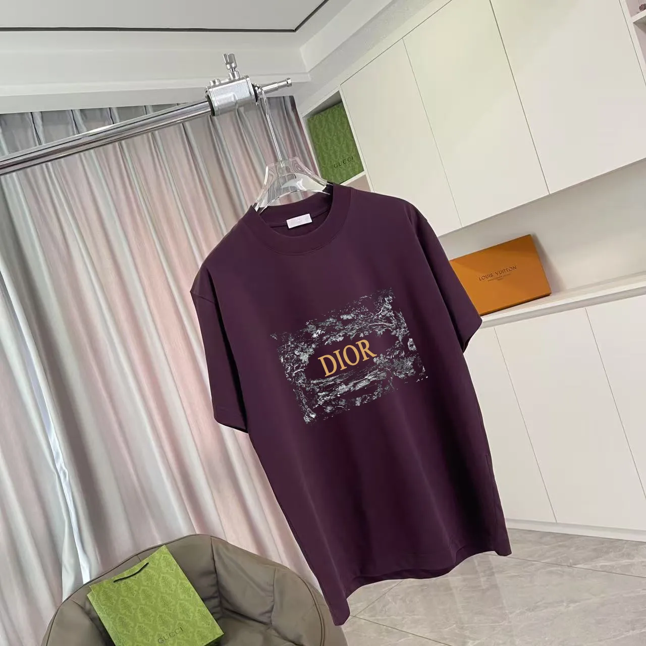 Dio 2025 New Arrival logo T g Same Style ：Black White Red Purple Size: S M L XL XXL ​