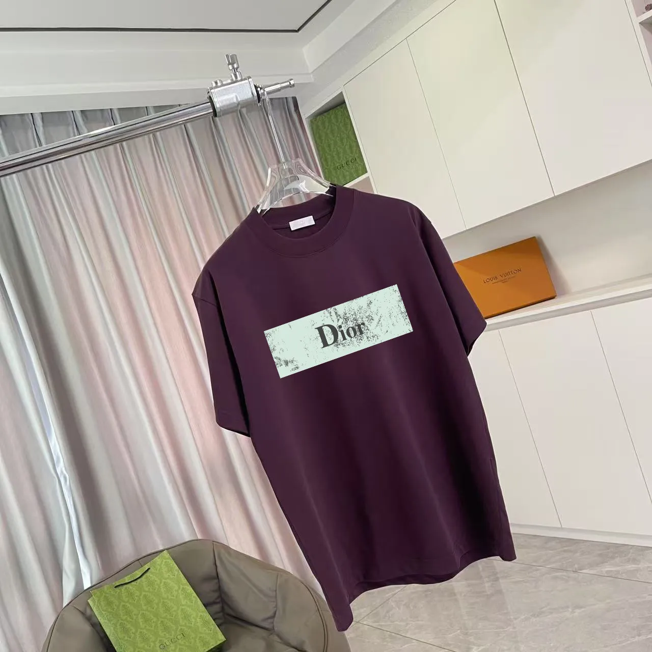 Dio* 2025 New Arrival logo T g Same Style ：Black White Purple Gray Size: S M L XL XXL ​