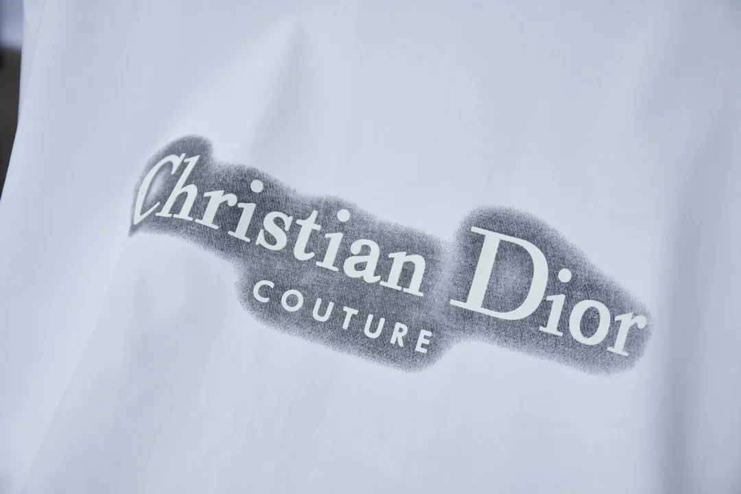 D*or CD 25SS New Arrival logo 100% 32 1X 1 3D ：Black/White Size：S/M/L/XL