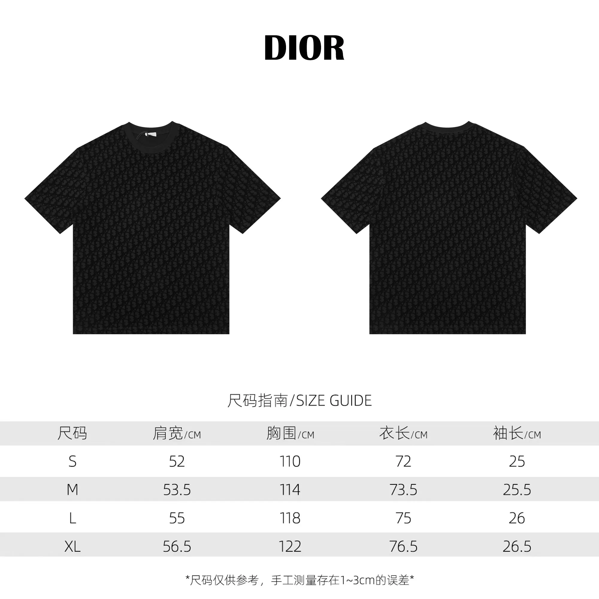 ： ：2026New Arrival DIOR T ： g Size： S～XL ：Black ：H