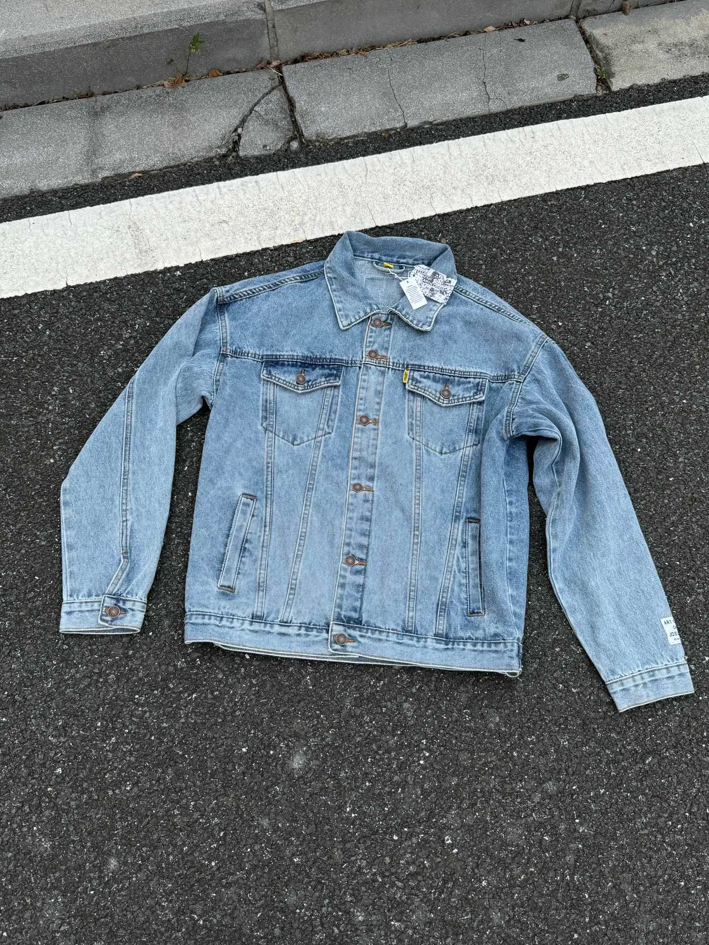 GA 101 GALLERY DEPT. 22fw Vintage Andy Denim Jacket Blacklogo Same Style Sizes：S-XL