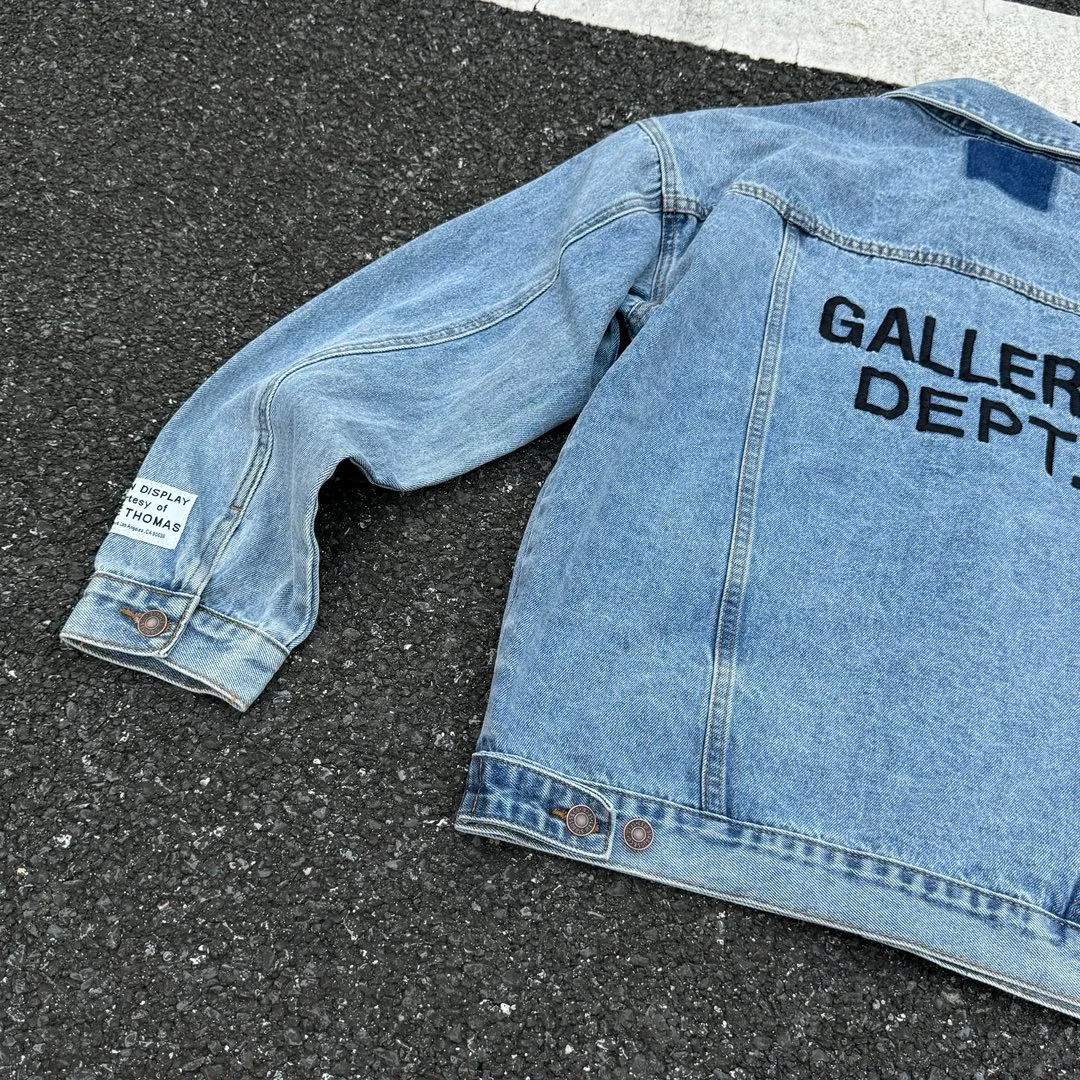 GA 101 GALLERY DEPT. 22fw Vintage Andy Denim Jacket Blacklogo Same Style Sizes：S-XL