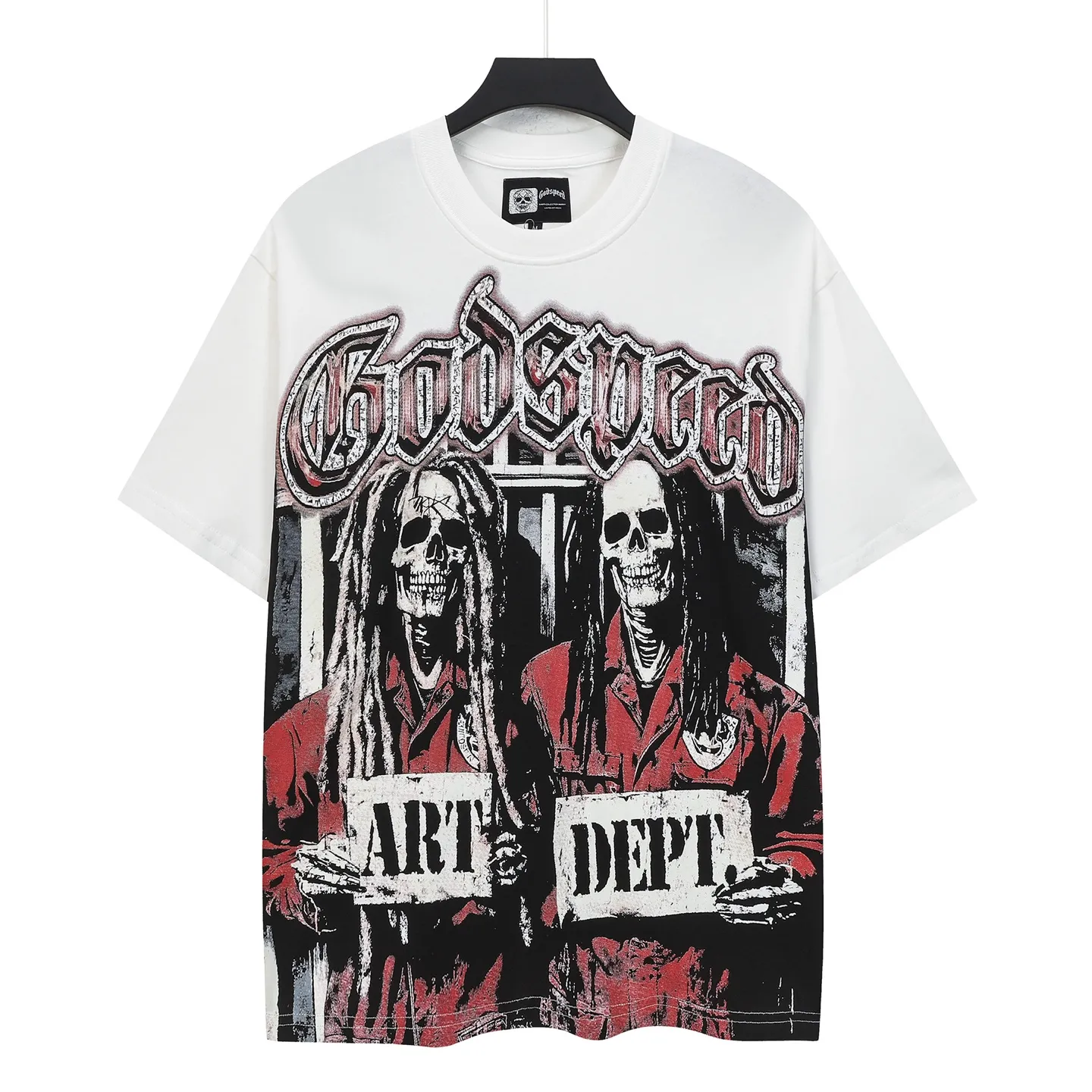 5119#White｜ Godspeed Retro T（ ） （fabric）：32 Sizes（size）：S-M-L-XL （colour）：White