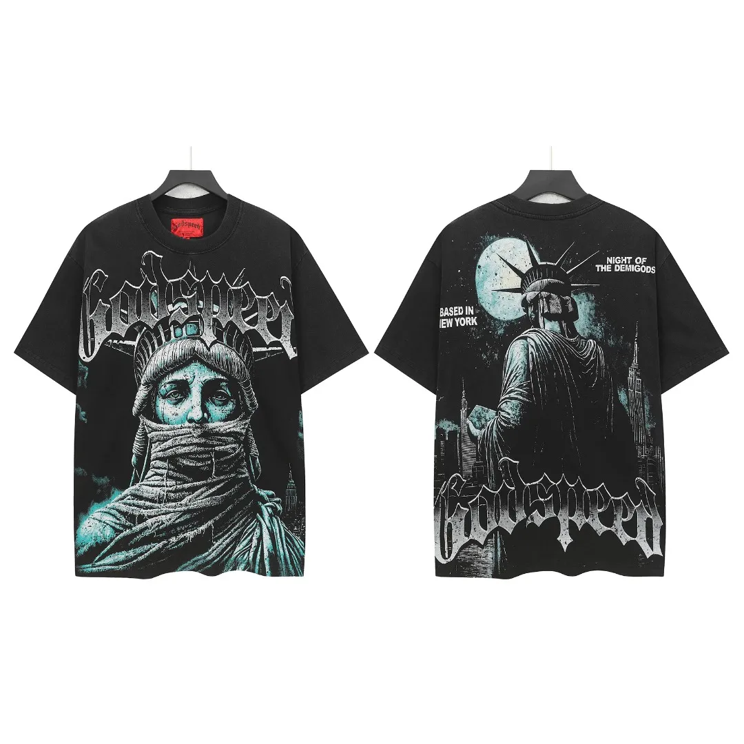 6156# Black ｜ In Stock （new） Godspeed Retro T（ ） （fabric）：32 Sizes（size）：S-M-L-XL （colour）： Black 👉