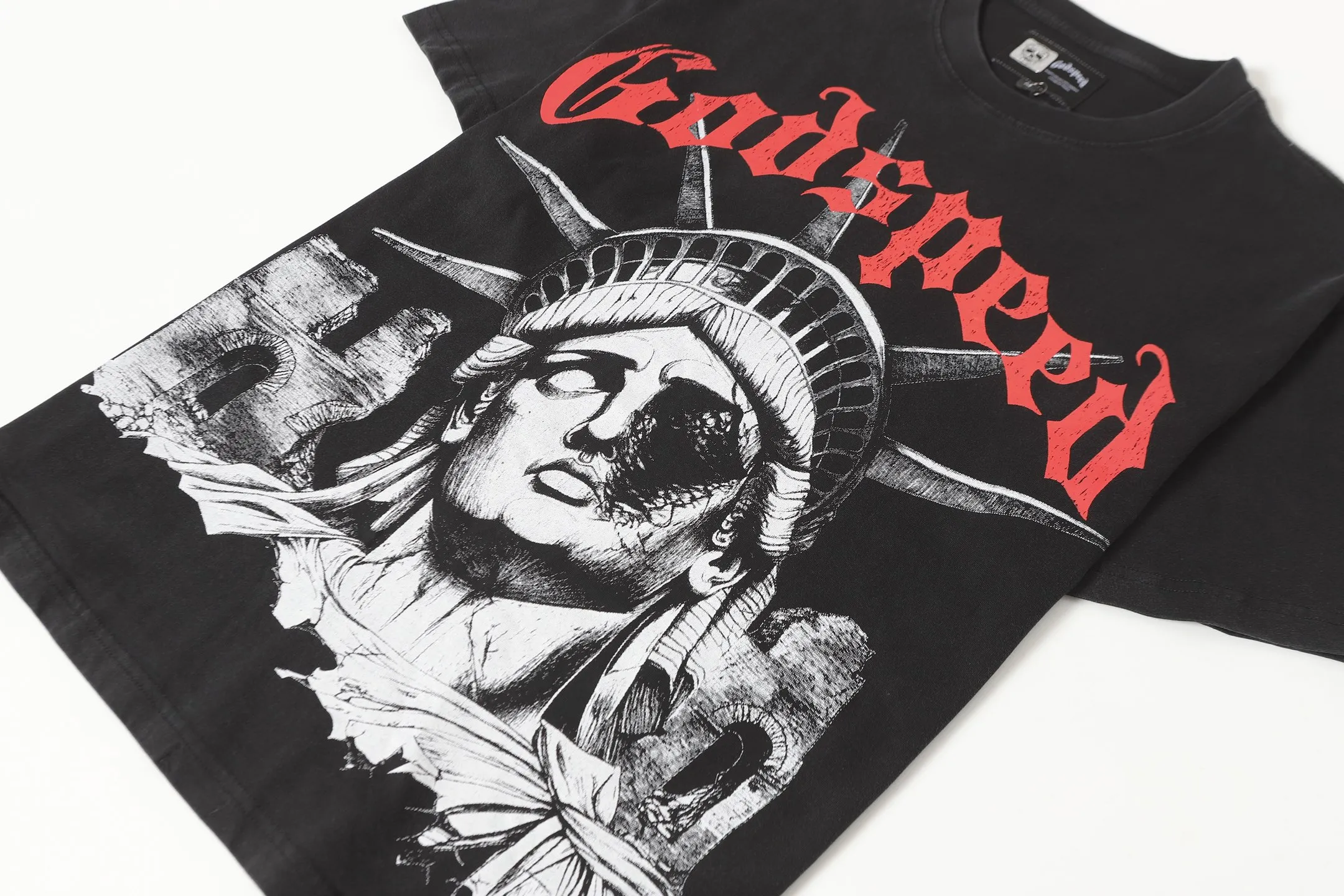 6086# Black｜ Godspeed Retro T（ ） （fabric）：32 Sizes（size）：S-M-L-XL （colour）： Black 👉 👉