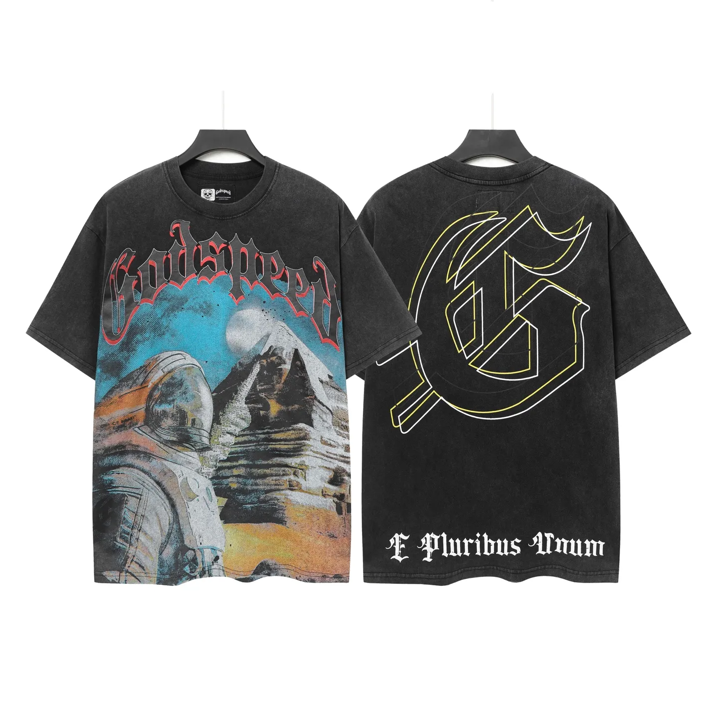 6041# Black｜ Godspeed Retro T（ ） （fabric）：32 Sizes（size）：S-M-L-XL （colour）： Black 👉