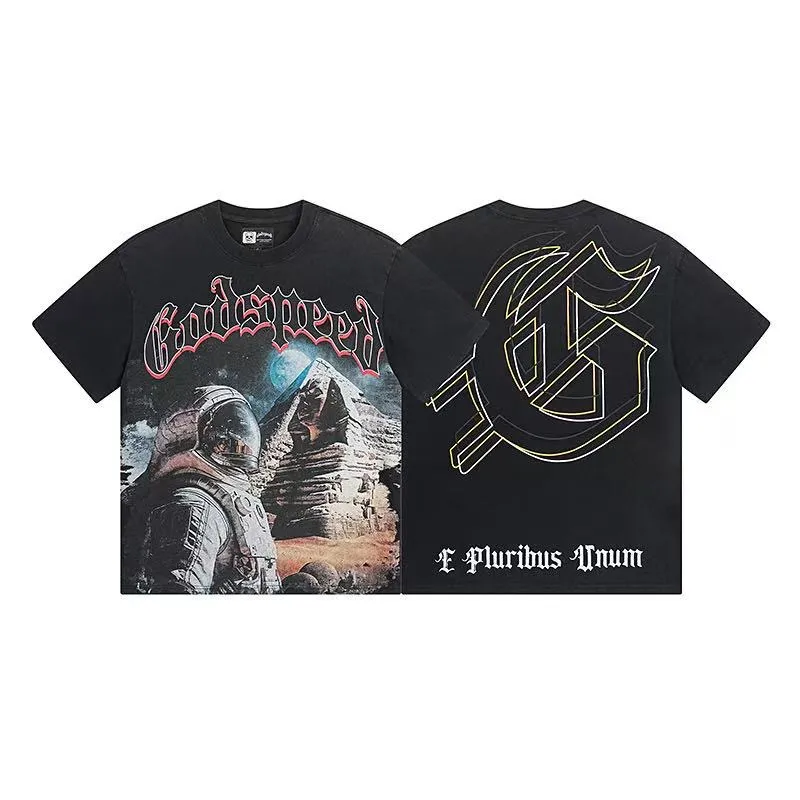 6041# Black｜ Godspeed Retro T（ ） （fabric）：32 Sizes（size）：S-M-L-XL （colour）： Black 👉
