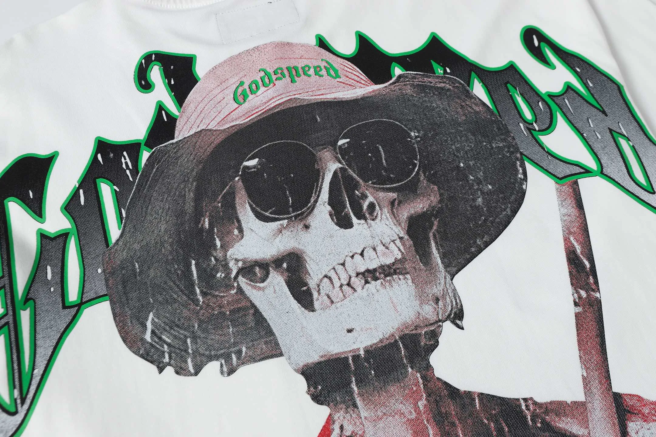 5077#White ｜ Godspeed Retro T（ ） （fabric）：32 Sizes（size）：S-M-L-XL （colour）：White