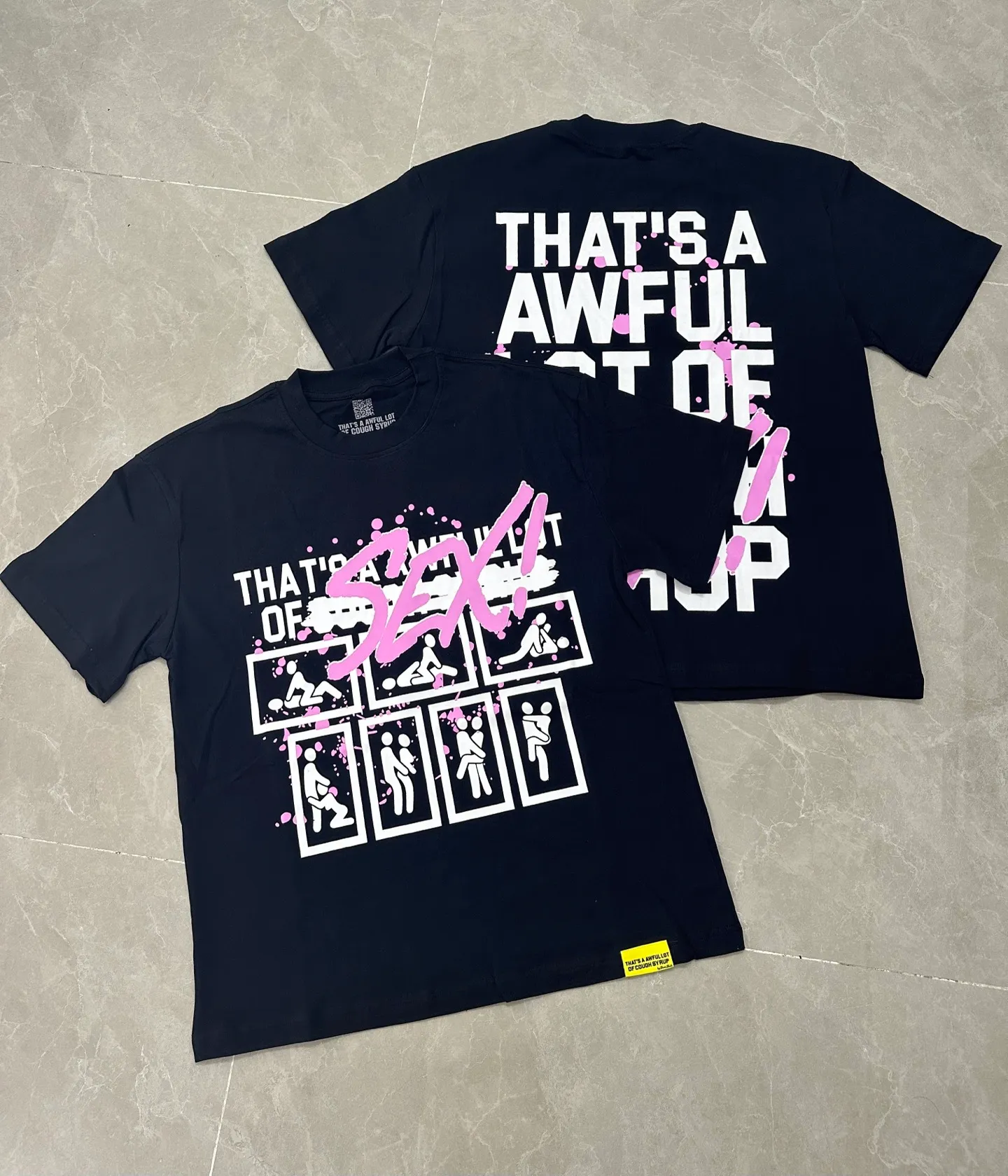 ##｜ THAT'S A AWFUL LOT OF COUGH SYRUP In Stock T （fabric):32 Sizes（size）：S-M L X L （colour）：Black