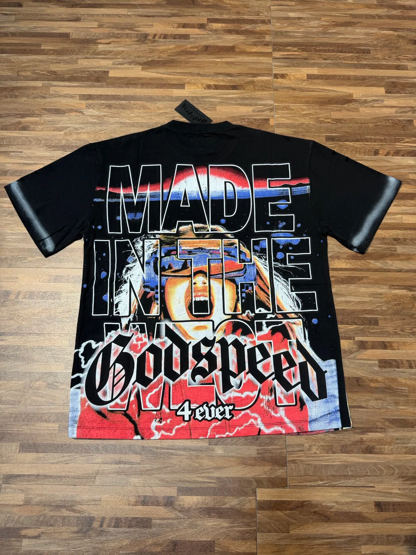 G 6217# Black/ ｜ godspeed（ + ） In Stock Retro T （fabric）：32 Sizes（size）：S-M-L-XL （colour）： Black/ 👉
