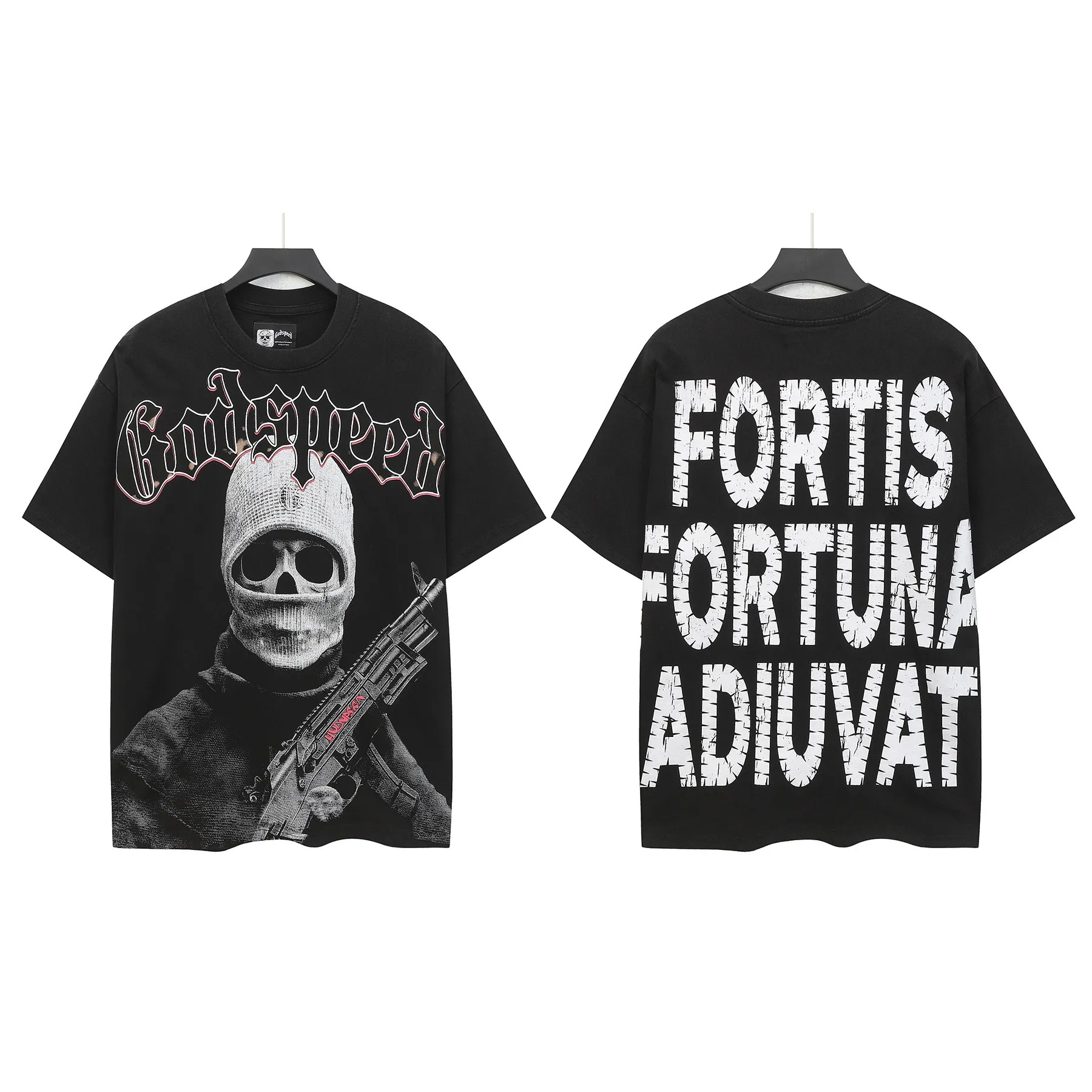 6129# Black I In Stock （ ）-New Arrival Godspeed Retro T（ ） （fabric）：32 Sizes（size）：S-M-L-XL （colour）： Black