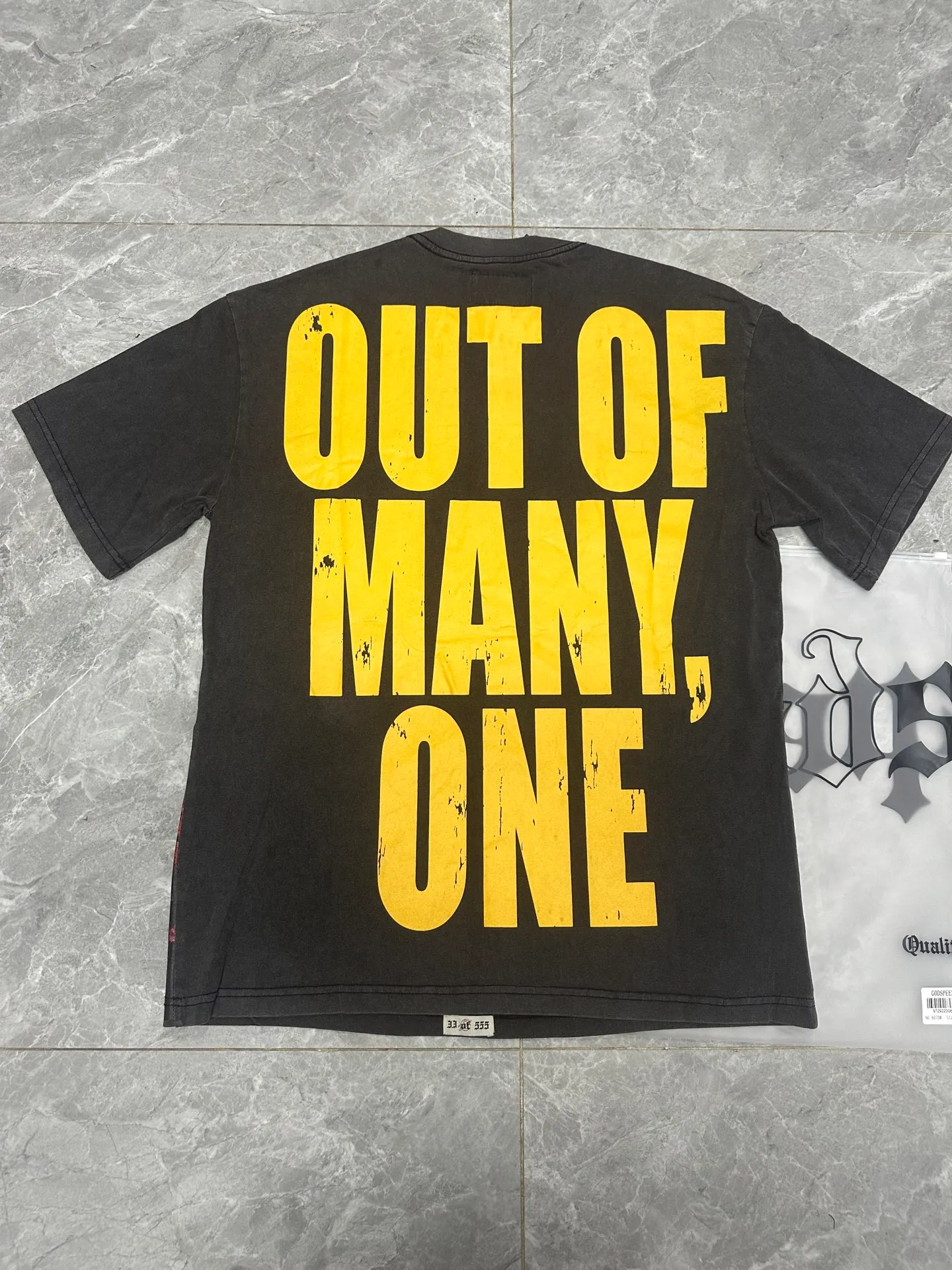 6070# Black I Godspeed Retro T（ ） （fabric）：32 Sizes（size）：S-M-L-XL （colour）： Black 👉