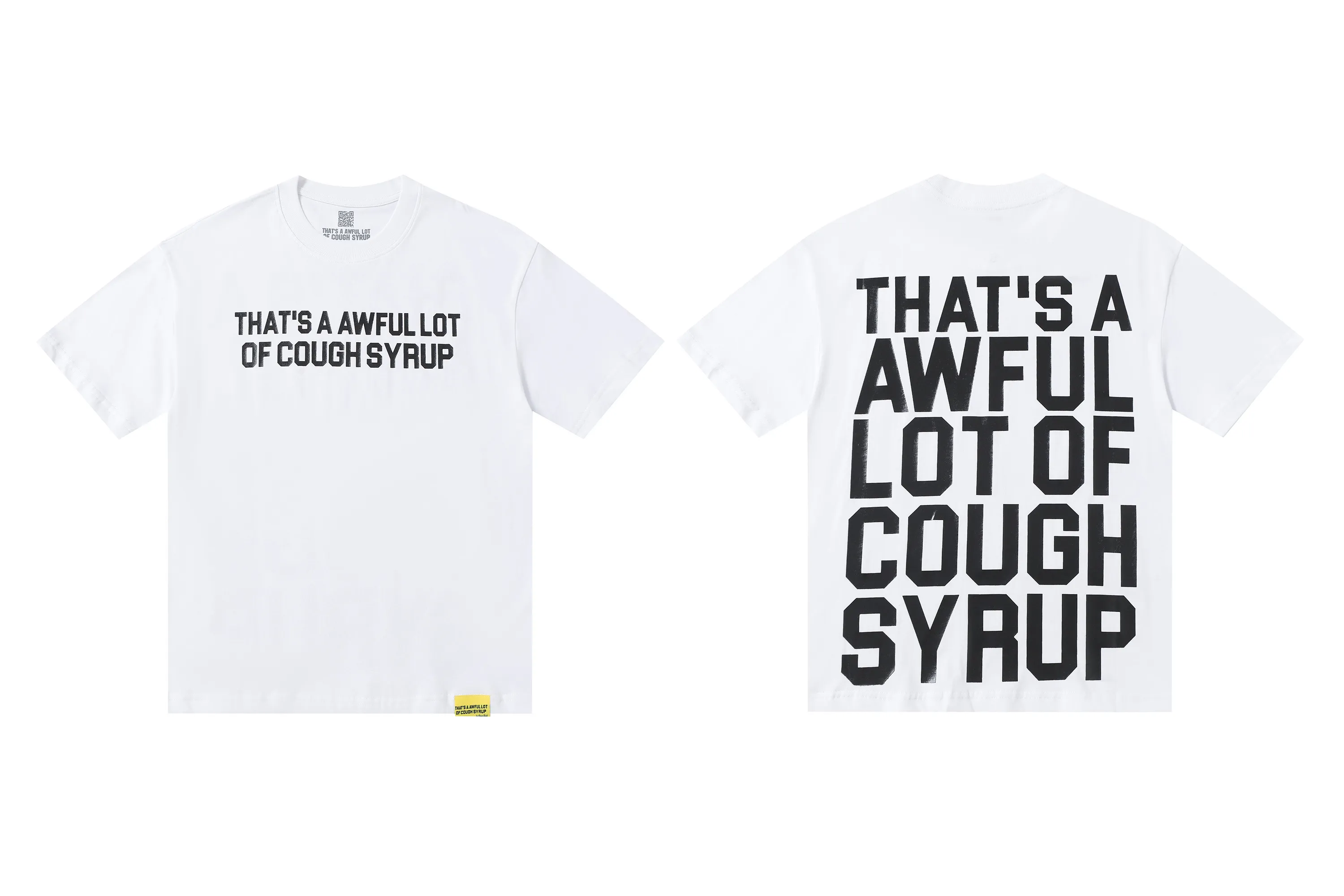 #White、Black、 、Purple I THAT'S A AWFUL LOT OF COUGH SYRUP In Stock T （fabric):32 Sizes（size）：S-M L X L （colour）：White、Black、 、Purple 👉