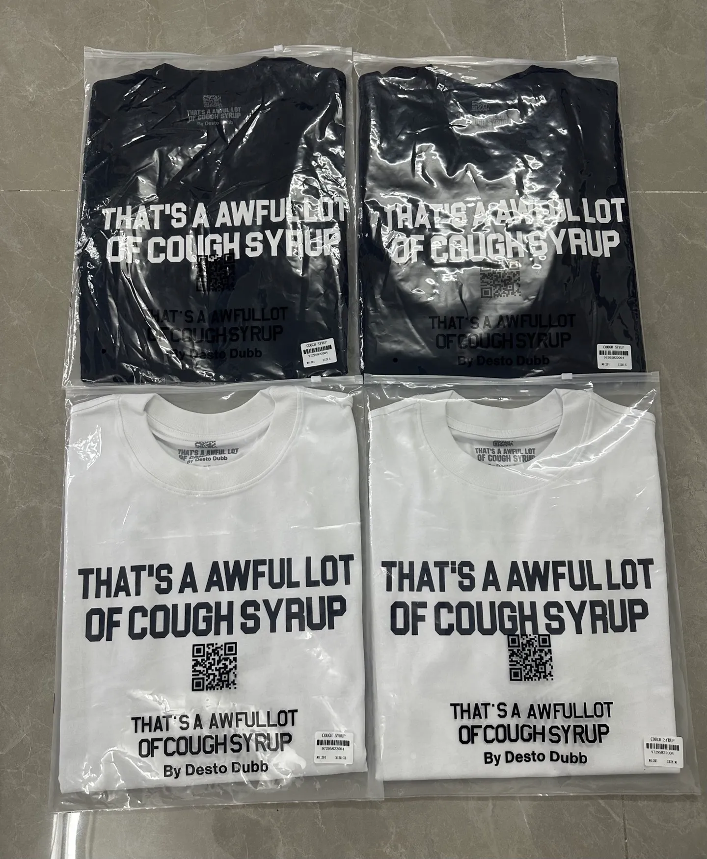 #White、Black、 、Purple I THAT'S A AWFUL LOT OF COUGH SYRUP In Stock T （fabric):32 Sizes（size）：S-M L X L （colour）：White、Black、 、Purple 👉
