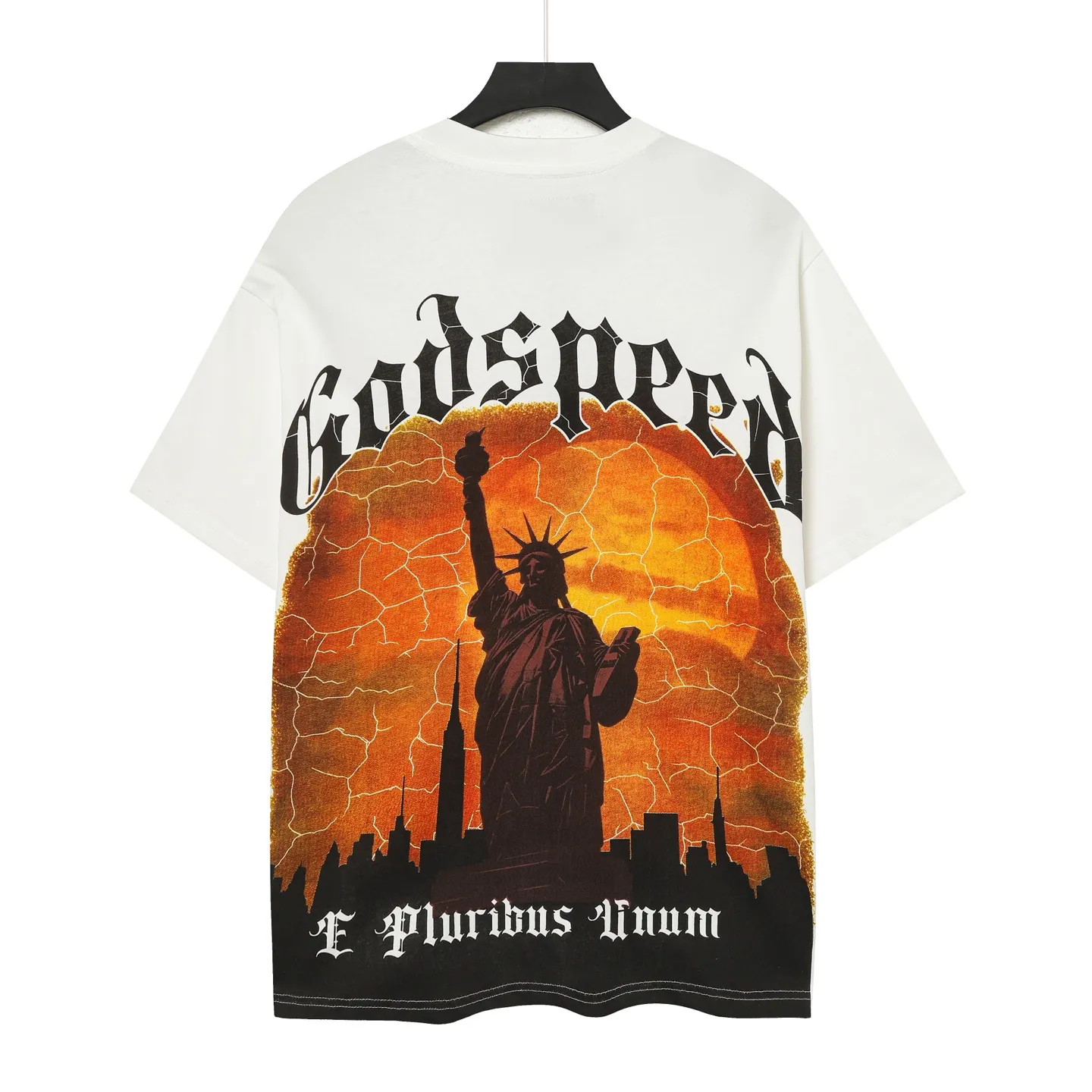 5053#White｜ Godspeed Retro T（ ） （fabric）：32 Sizes（size）：S-M-L-XL （colour）：White