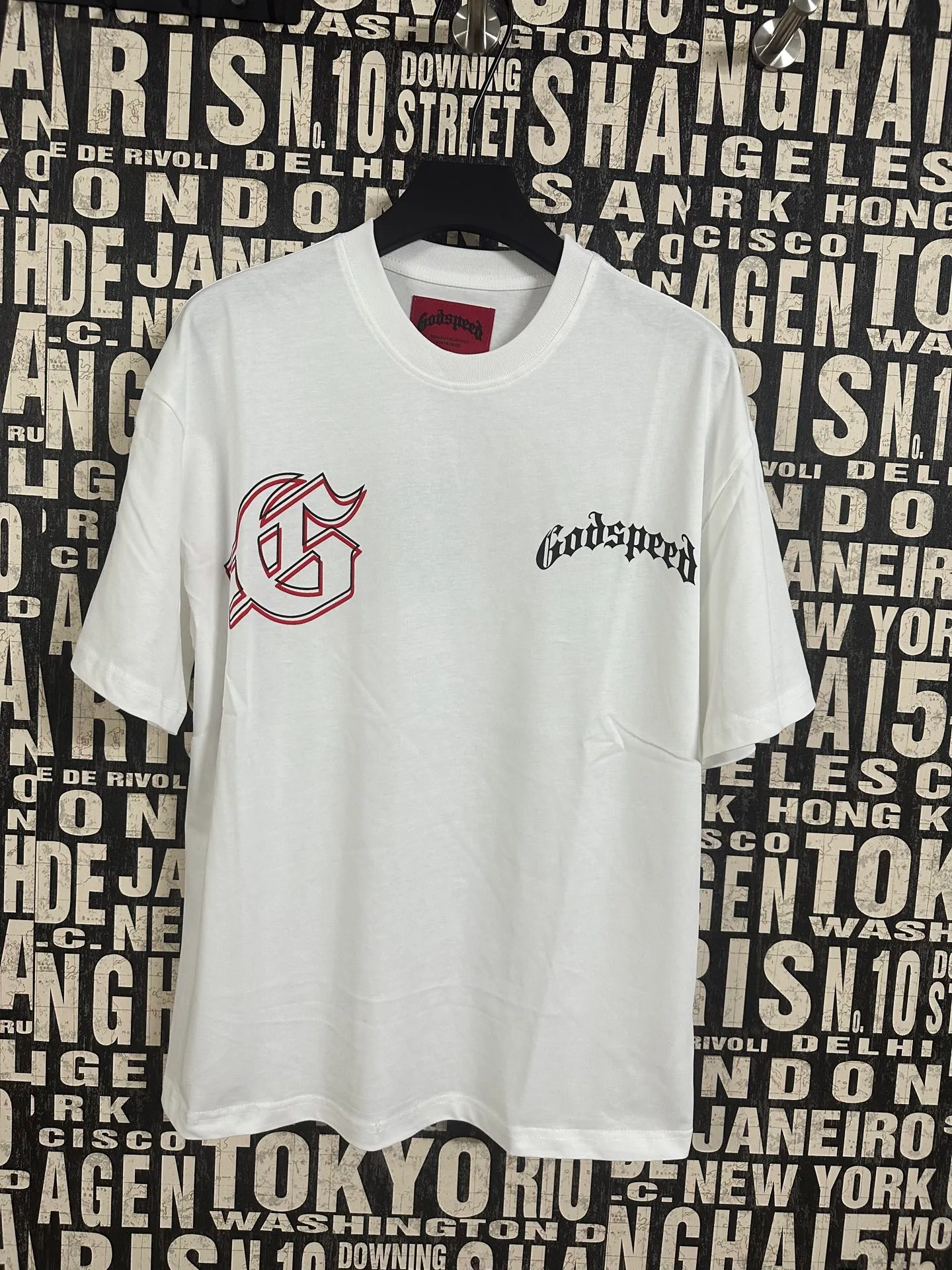 5053#White｜ Godspeed Retro T（ ） （fabric）：32 Sizes（size）：S-M-L-XL （colour）：White