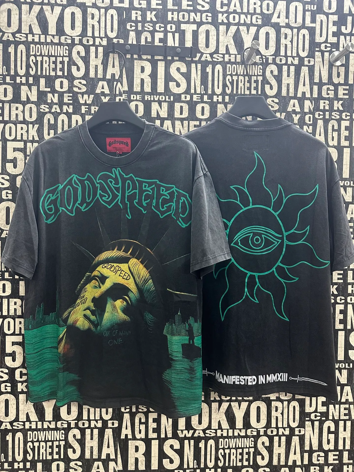 6043# Black｜ Godspeed Retro T（ ） （fabric）：32 Sizes（size）：S-M-L-XL （colour）： Black 👉