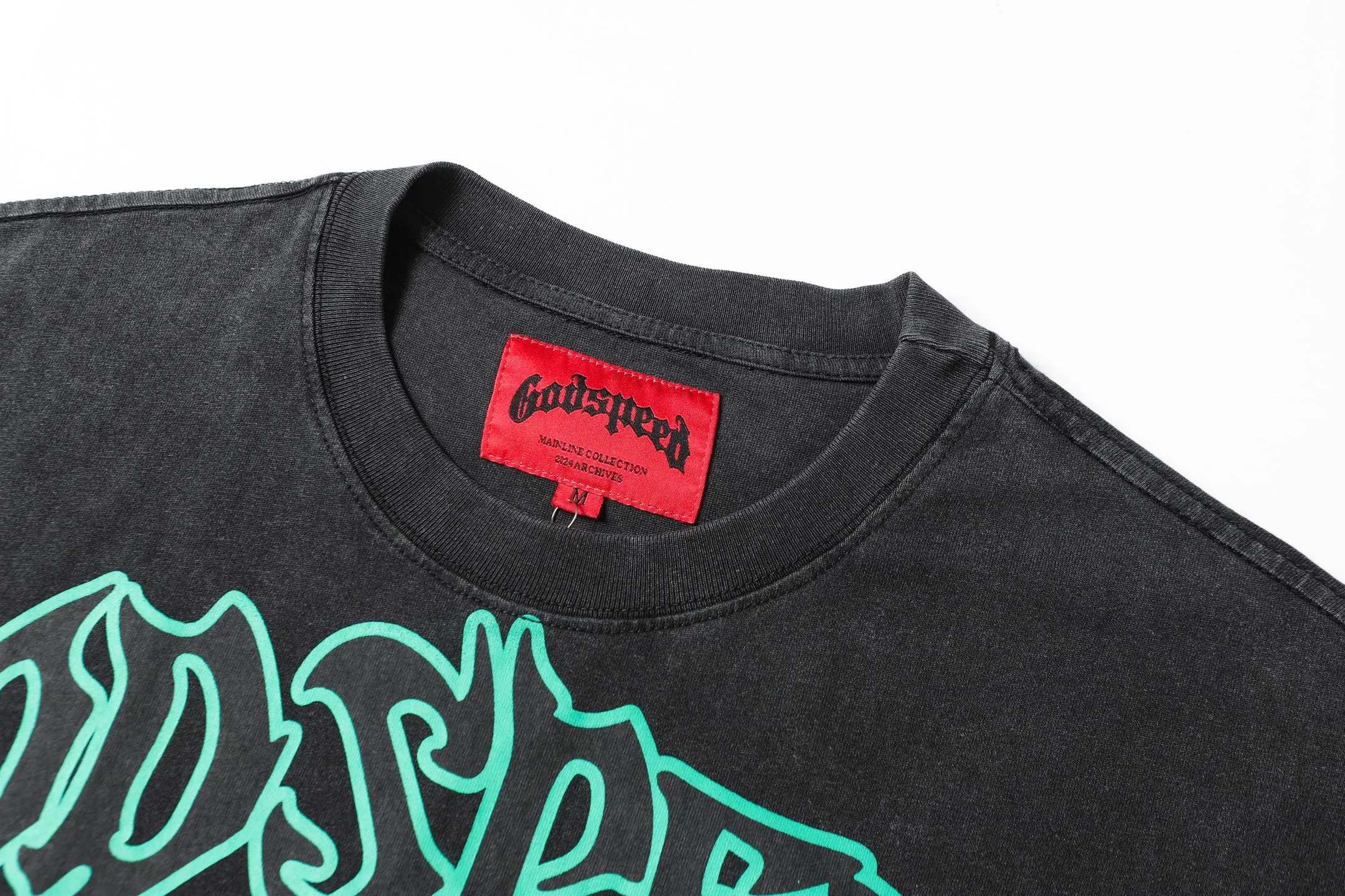 6043# Black｜ Godspeed Retro T（ ） （fabric）：32 Sizes（size）：S-M-L-XL （colour）： Black 👉