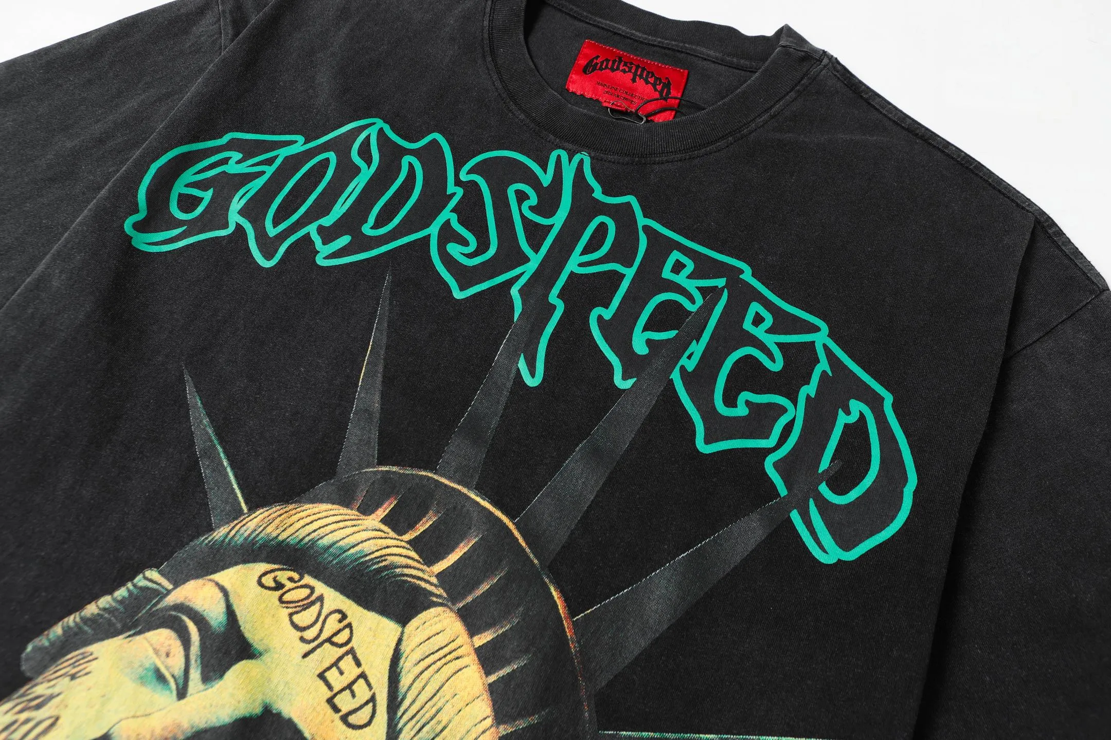 6043# Black｜ Godspeed Retro T（ ） （fabric）：32 Sizes（size）：S-M-L-XL （colour）： Black 👉