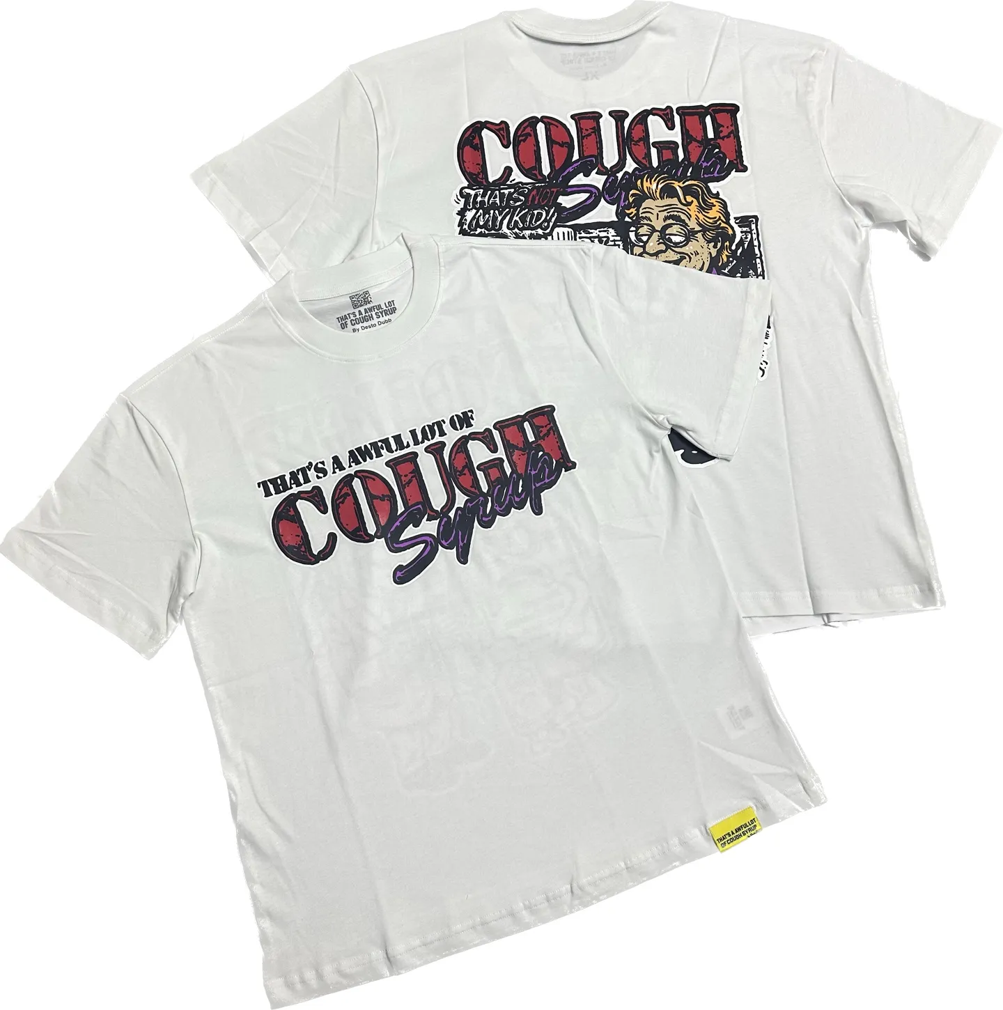 #White/Black I THAT'S A AWFUL LOT OF COUGH SYRUP In Stock T （fabric):32 Sizes（size）：S-M L X L （colour）：White、Black