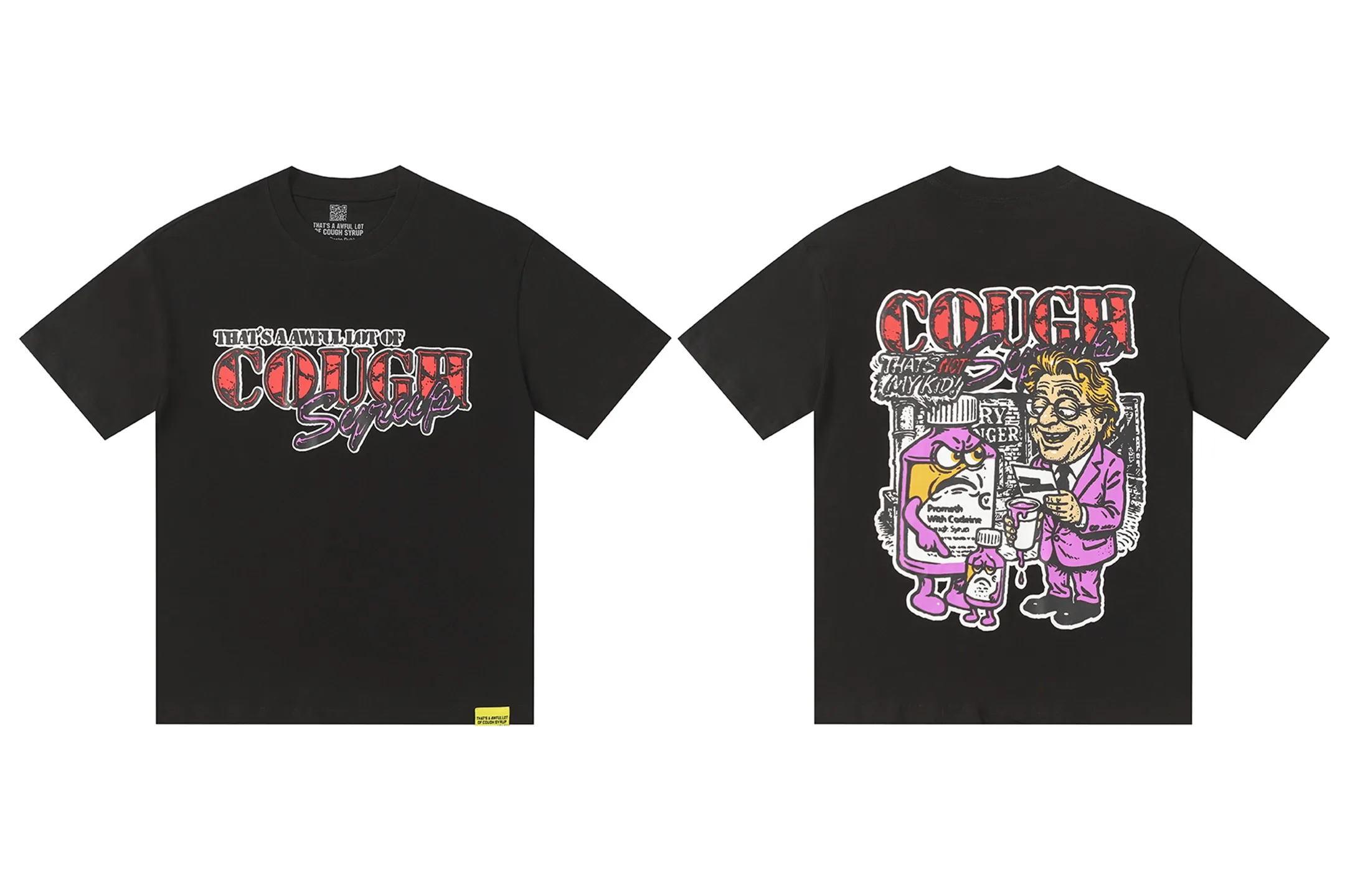 #White/Black I THAT'S A AWFUL LOT OF COUGH SYRUP In Stock T （fabric):32 Sizes（size）：S-M L X L （colour）：White、Black