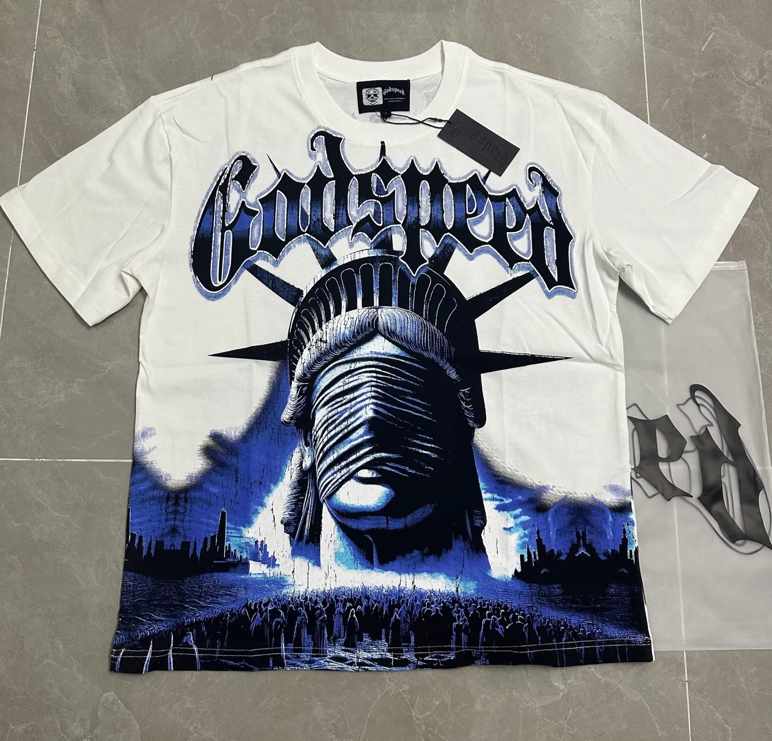 5138#White I In Stock （New Arrival ） Godspeed Retro T（ ） （fabric）32 Sizes（size）：S-M-L-XL （colour）：White 👉