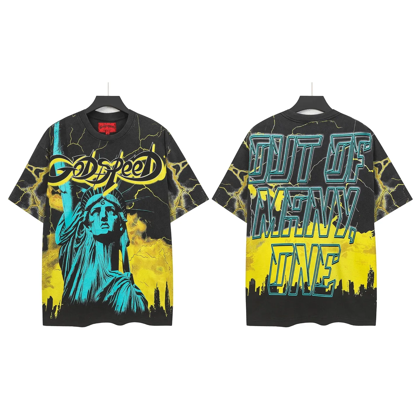 6301# - ｜ In Stock （ ） Godspeed Retro T（ ） （fabric）：32 Sizes（size）：S-M-L-XL （colour）： Black