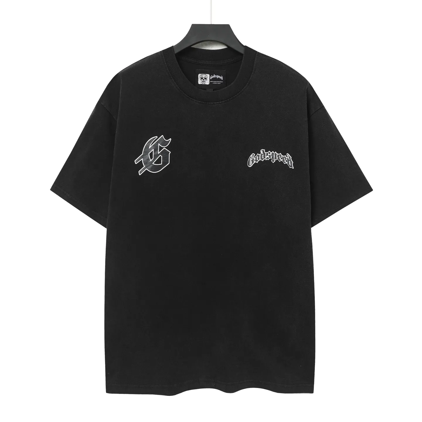 6035# Black｜ Godspeed Retro T（ ） （fabric）：32 Sizes（size）：S-M-L-XL （colour）： Black 👉